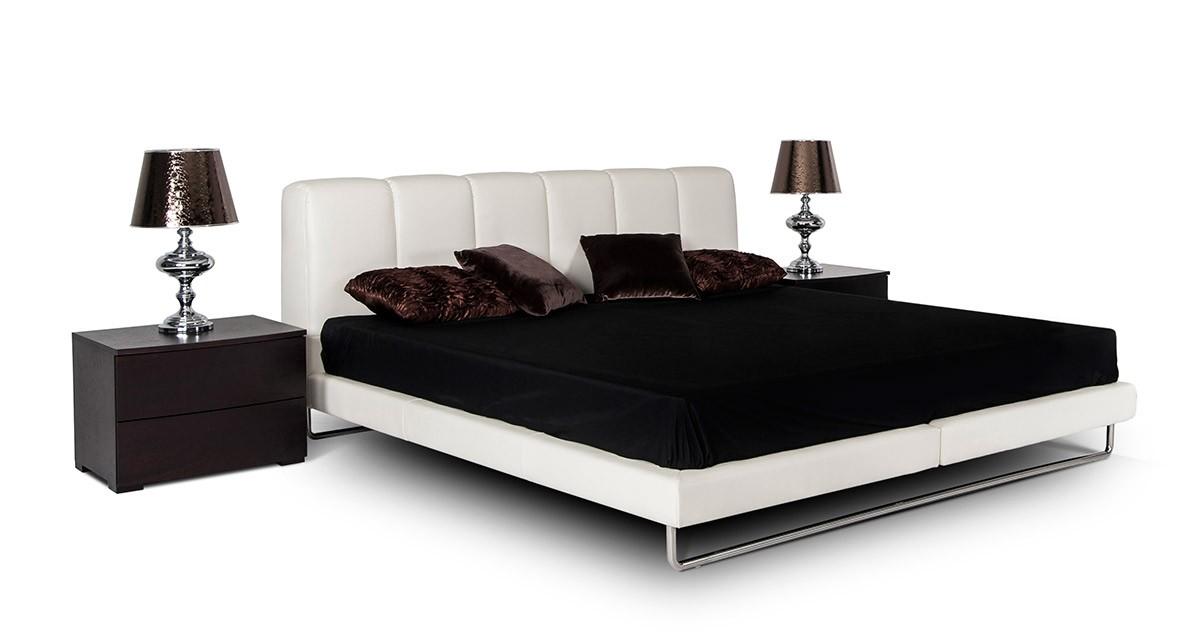 

    
VIG Modrest Heather Modern White Eco-Leather Bedroom Queen Bed
