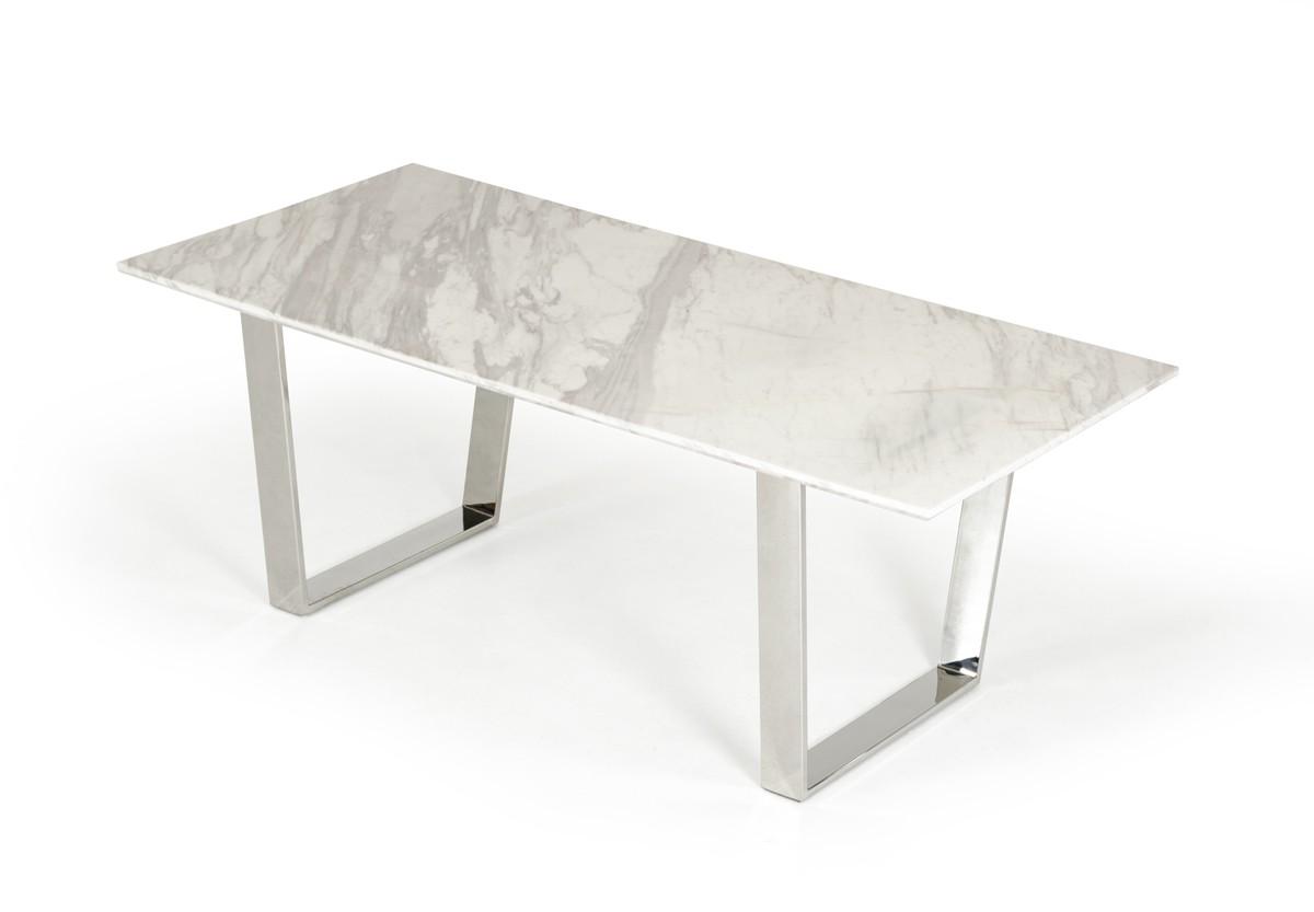 

                    
VIG Furniture HK - HEIDI DINING TABLE MARBLE/STAINLESS STEEL CHROME Dining Sets Silver/White/Grey Leatherette Purchase 
