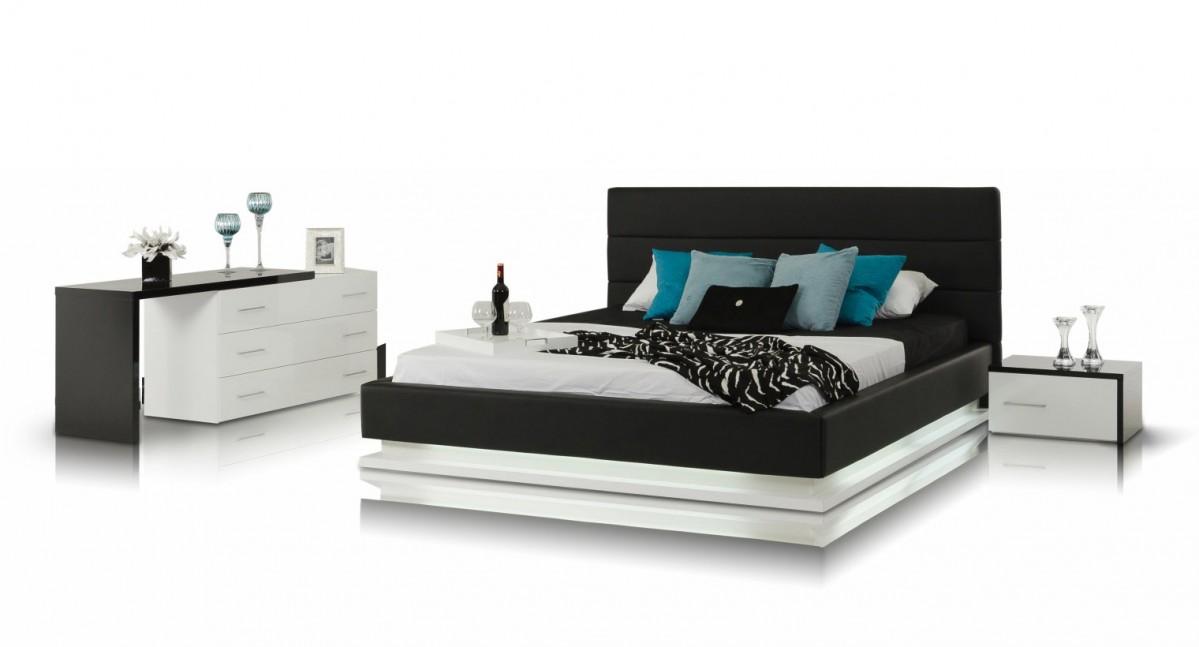 

                    
VIG Furniture Modrest Infinity Platform Bedroom Set Black/White Leather Match Purchase 
