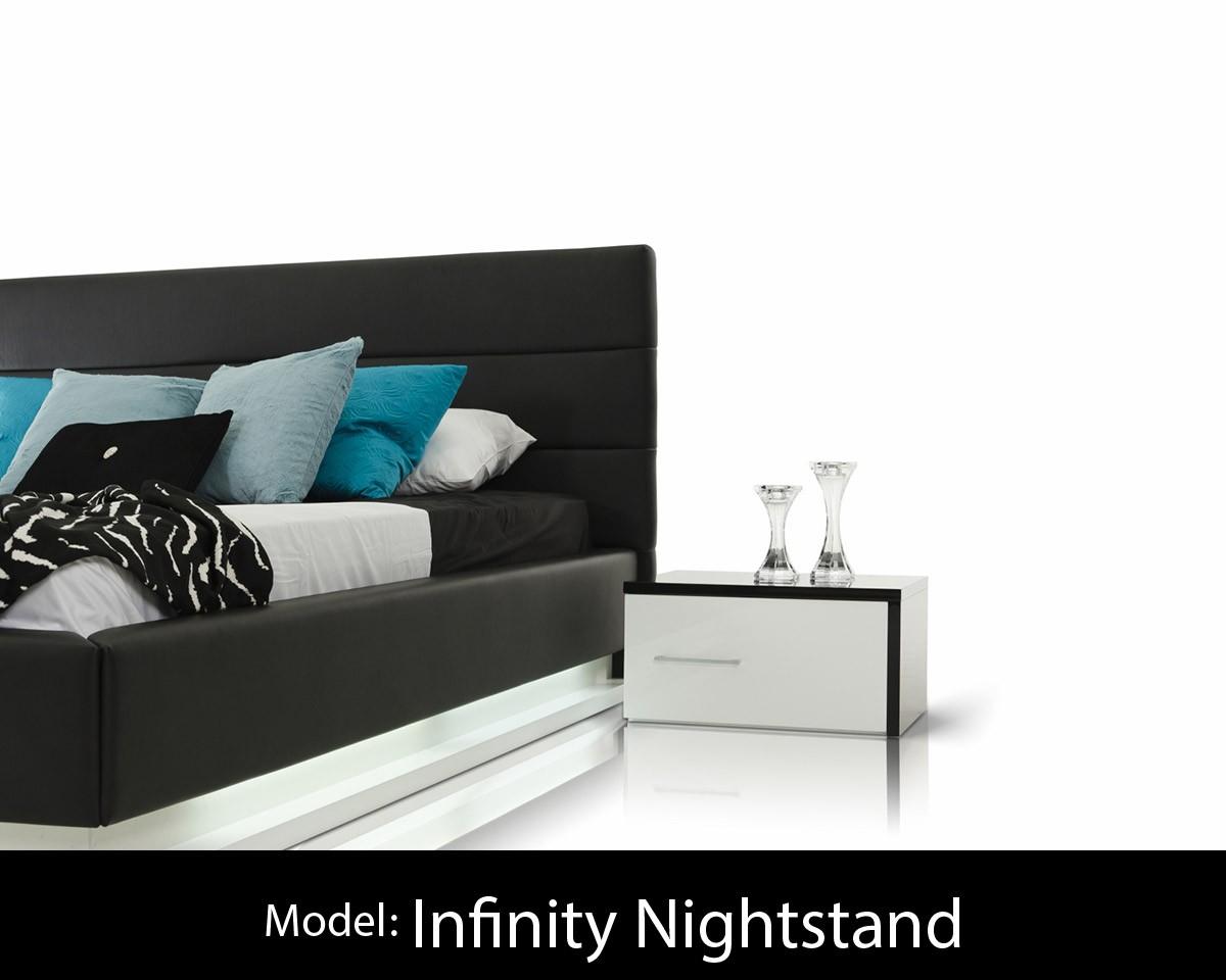 

                    
VIG Furniture Modrest Infinity Platform Bed Black/White Leather Match Purchase 
