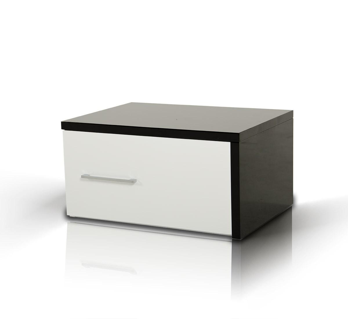 Contemporary, Modern Nightstand Modrest Infinity VGKCINFINITY-NS-RIGHT in White, Black 