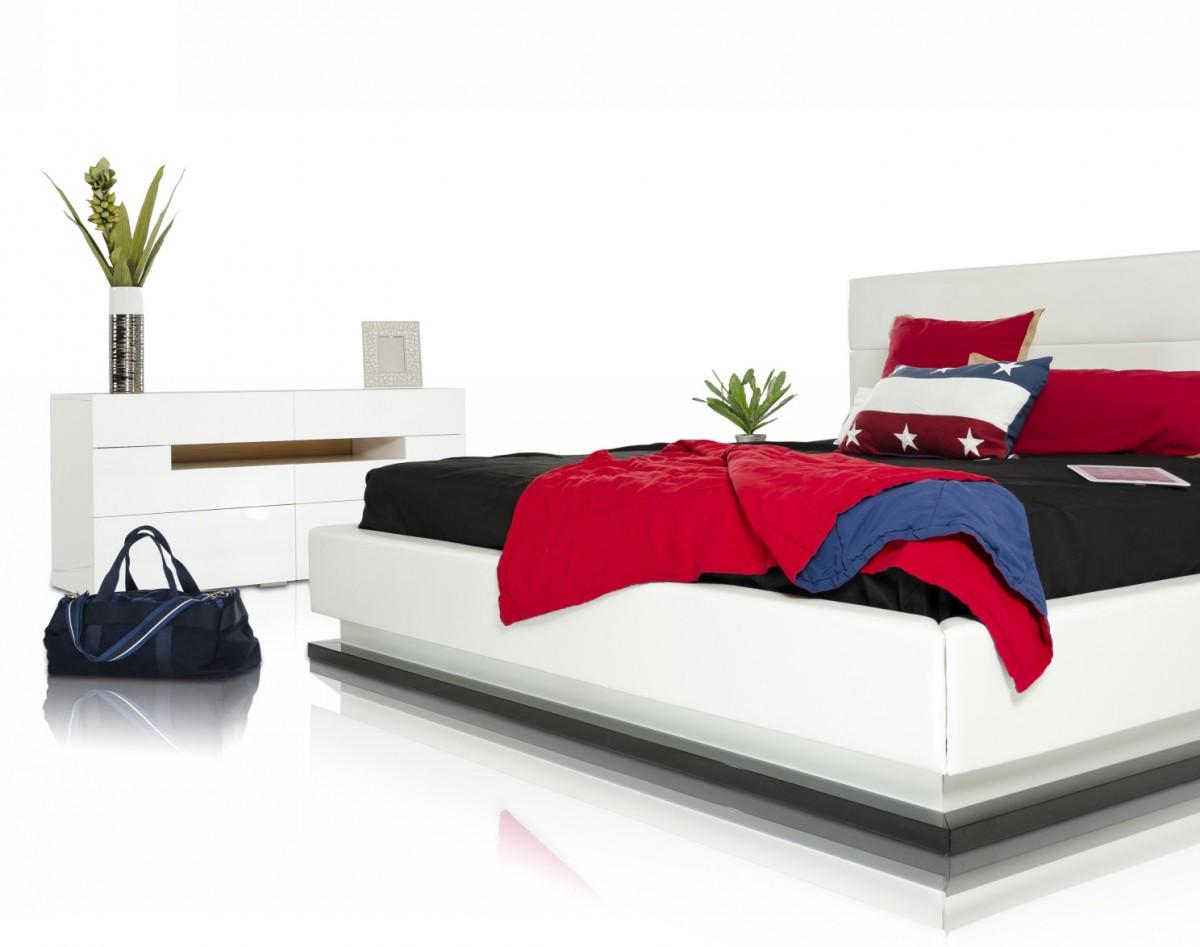 

        
VIG Furniture Modrest Infinity Platform Bed White Leather Match 00840729102070
