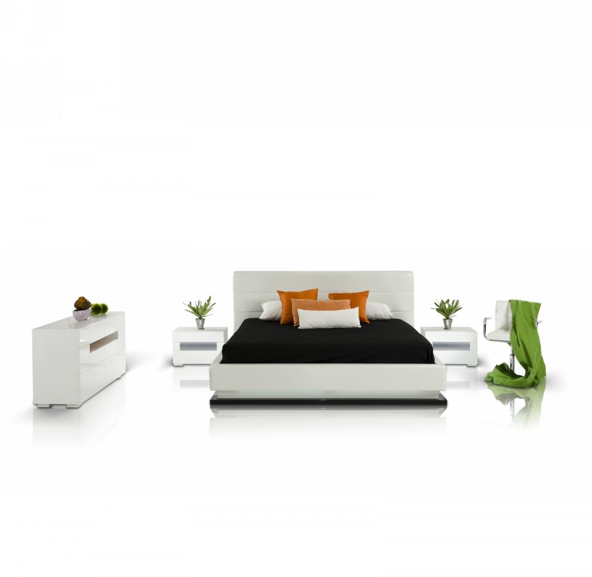 

        
VIG Furniture Modrest Infinity Platform Bed White Leather Match 00840729102087
