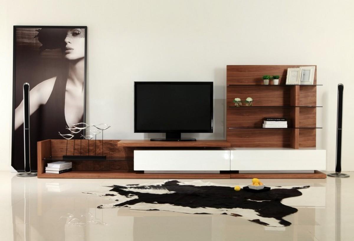 

    
VIG Modrest Jefferson Modern Walnut and White High Gloss TV Unit Contemporary

