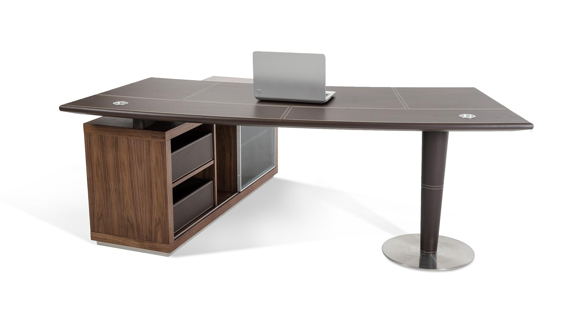 

    
Home Office Computer Desk w/Storage Cabinet Lincoln VIG Modrest Contemporary
