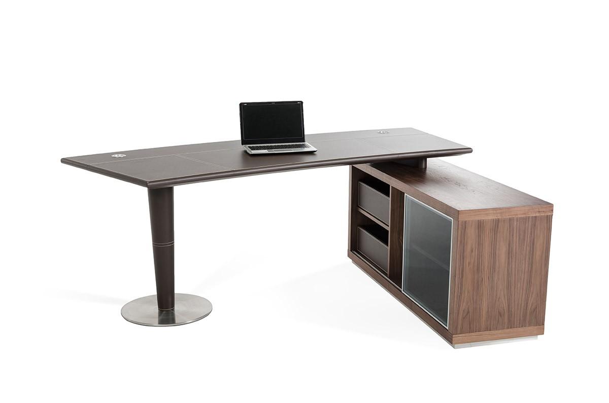 

        
VIG Furniture Modrest Lincoln Computer desk Walnut Leatherette 00840729129138
