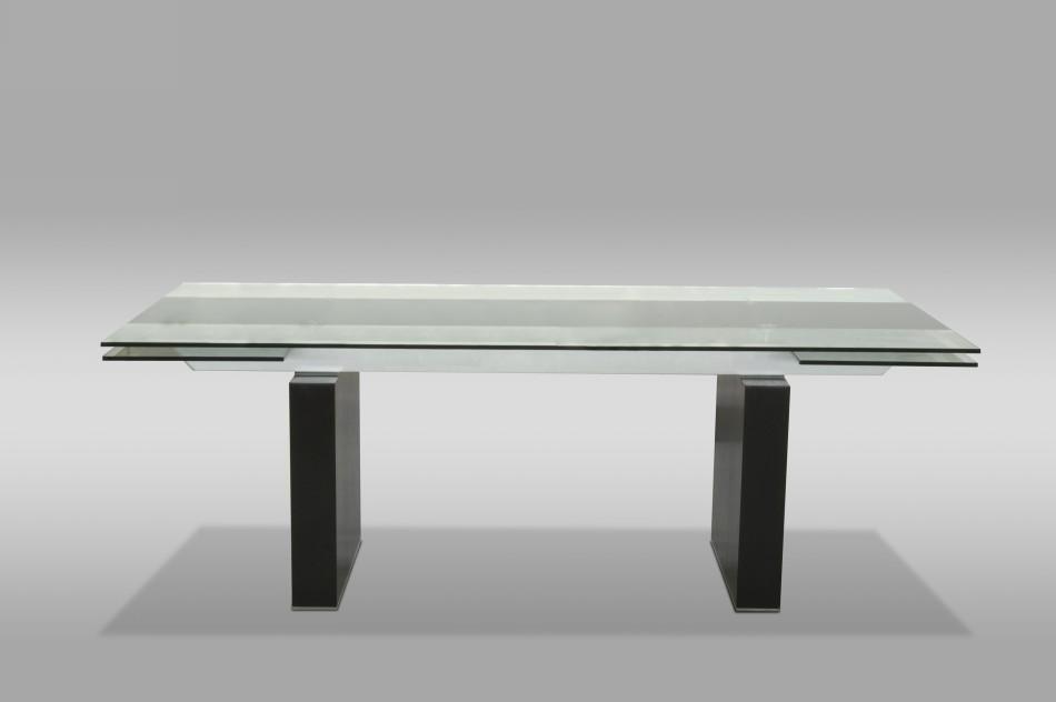 

    
VGGU-328L-B Extendable Glass Top Dining Table VIG Modrest Lisbon  Modern Contemporary
