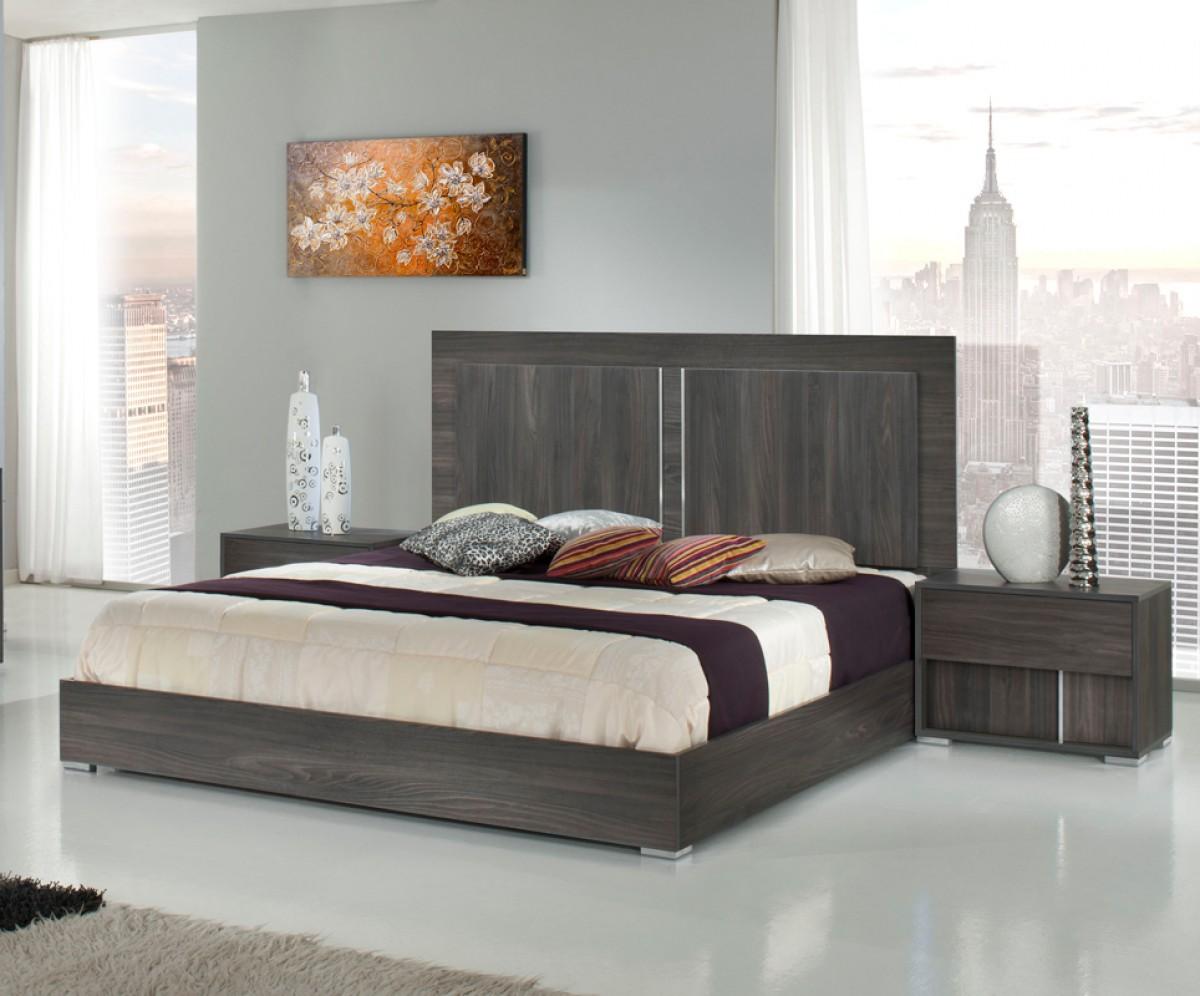 

    
VIG Modrest Luca Matte Grey Finish Eastern King Platform Bedroom Set 3Pcs Made In Italy
