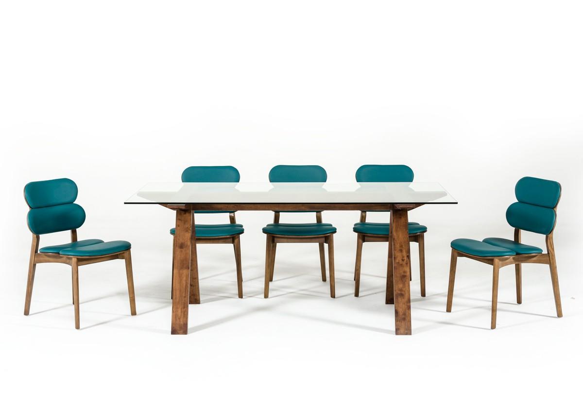 

    
VIG Modrest Maddox Glass & Walnut Dining Table Set 7Pcs Modern Contemporary
