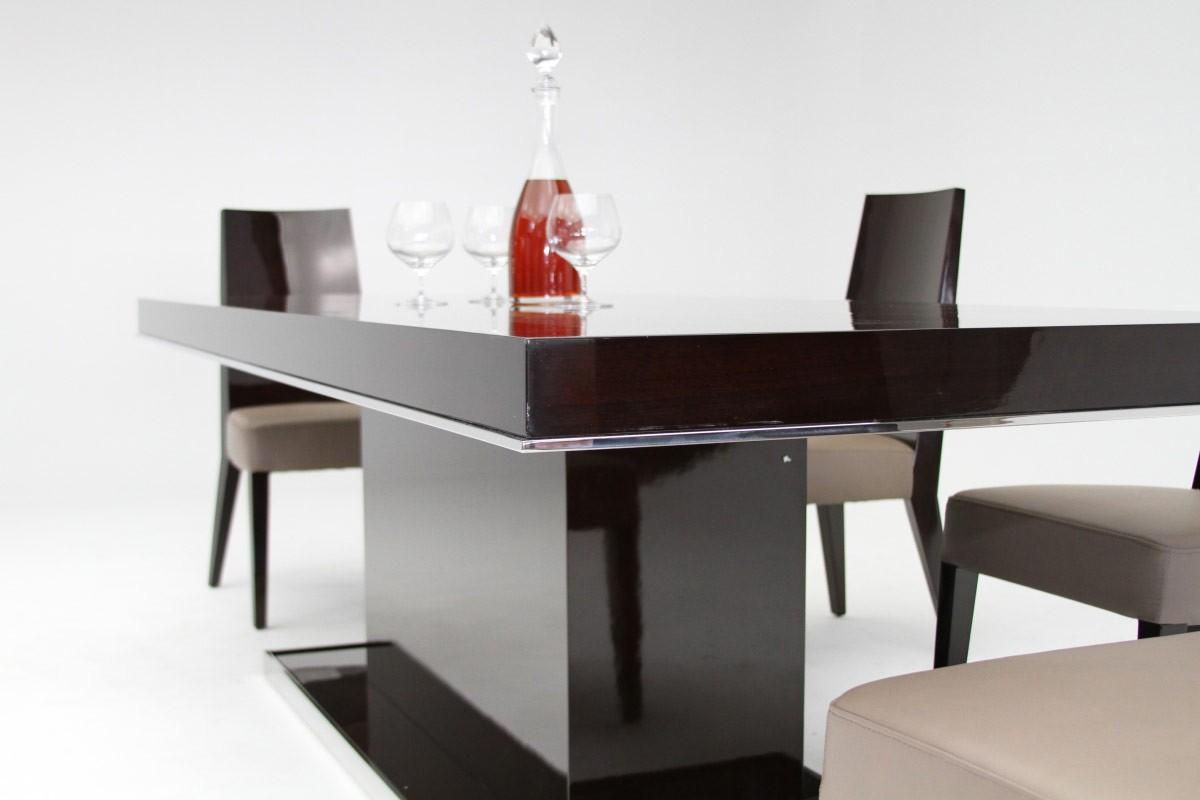 

                    
VIG Furniture Modrest Noble Dining Table Set Taupe/Ebony Leatherette Purchase 
