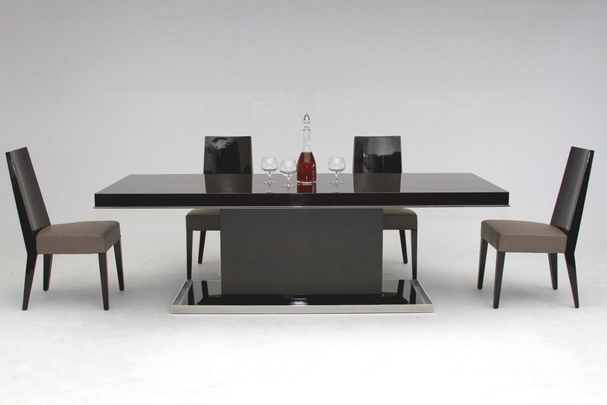 

    
VIG Modrest Noble Glossy Ebony Lacquer Dining Table Set 7Pcs Modern Contemporary
