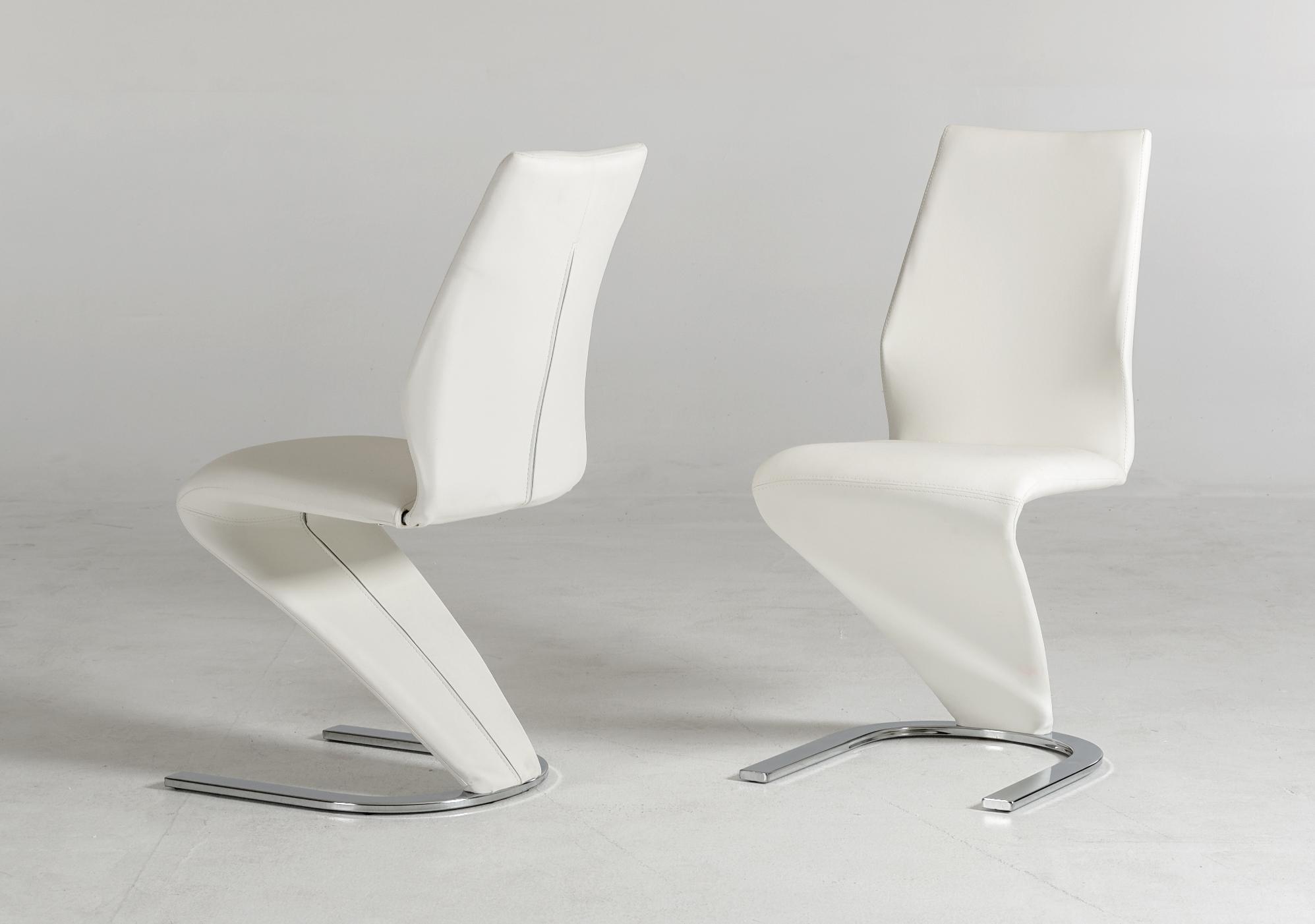 Modern Dining Side Chair Modrest Penn VGGUJCD-6606-WHT in White Leatherette