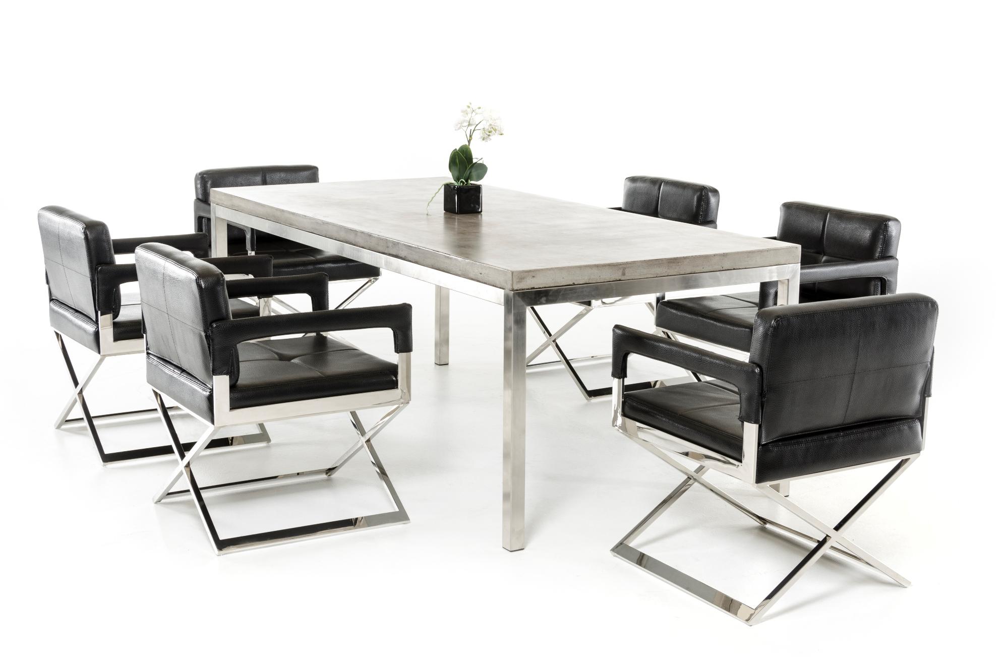

    
VIG Furniture Modrest Retna Dining Sets Black/Gray VGGR720710 VGHR4047-BLK-SET-7

