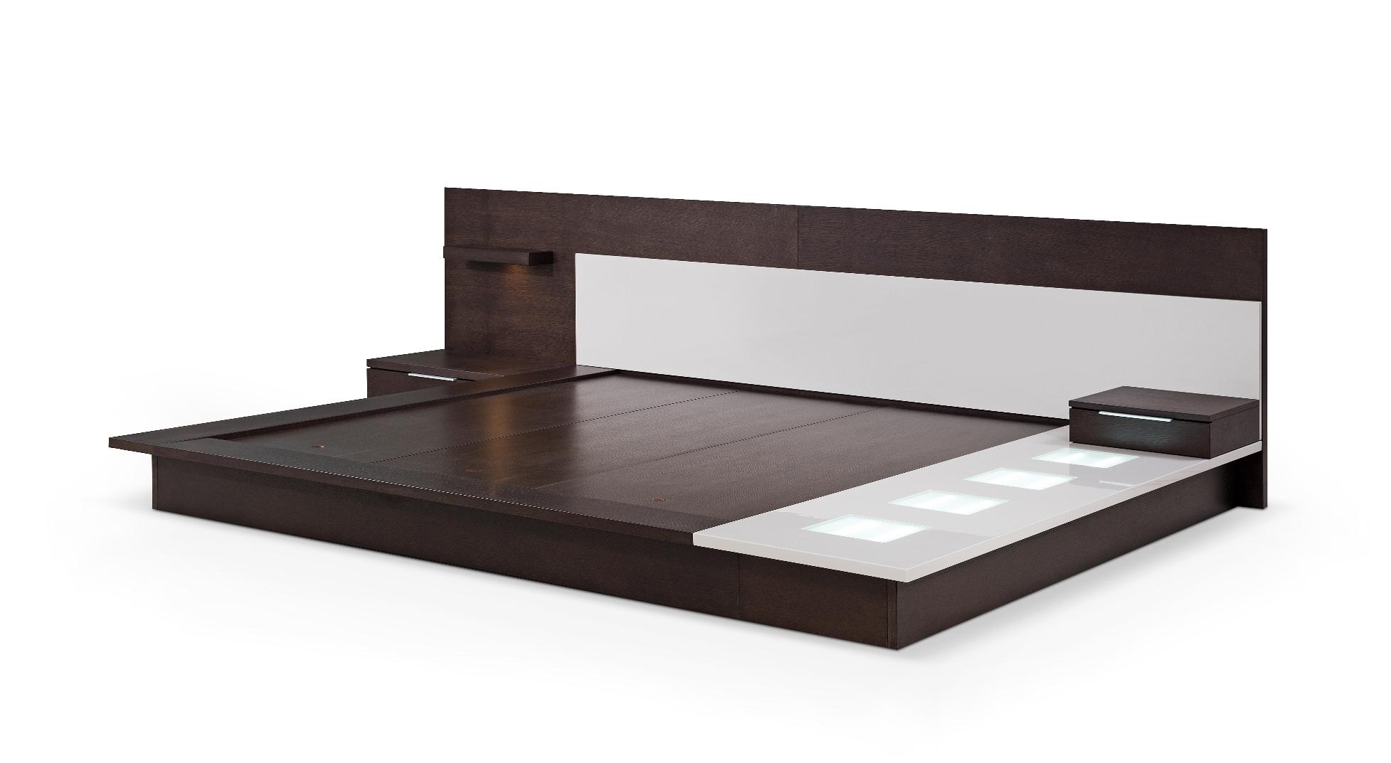 

                    
Buy VIG Modrest Torino Brown Grey King Bedroom Set 4 Ps w/Lights Built-in Nightstand
