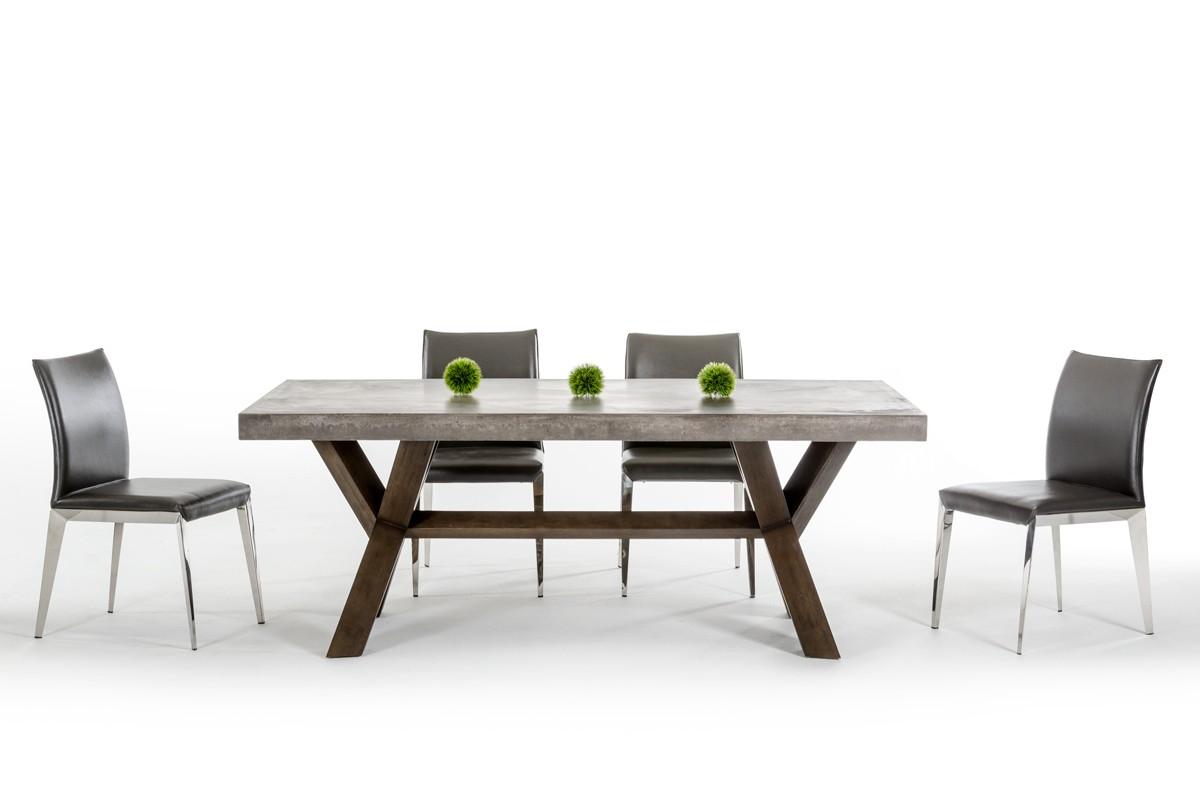 

    
VIG Modrest Urban Concrete Dining Table Grey Eco Leather Chairs Set 7Pcs Modern
