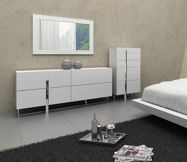 

    
VIG Modrest Voco White Leather Pattern Headboard Queen Bedroom Set 6Pcs Modern
