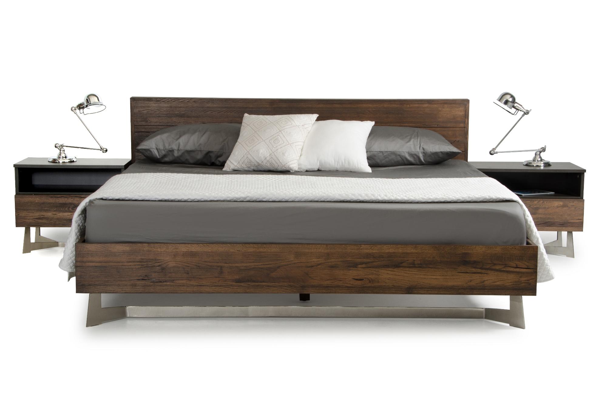 Contemporary, Modern Platform Bed Modrest Wharton VGEDWHARTON-BED-EK in Brown 