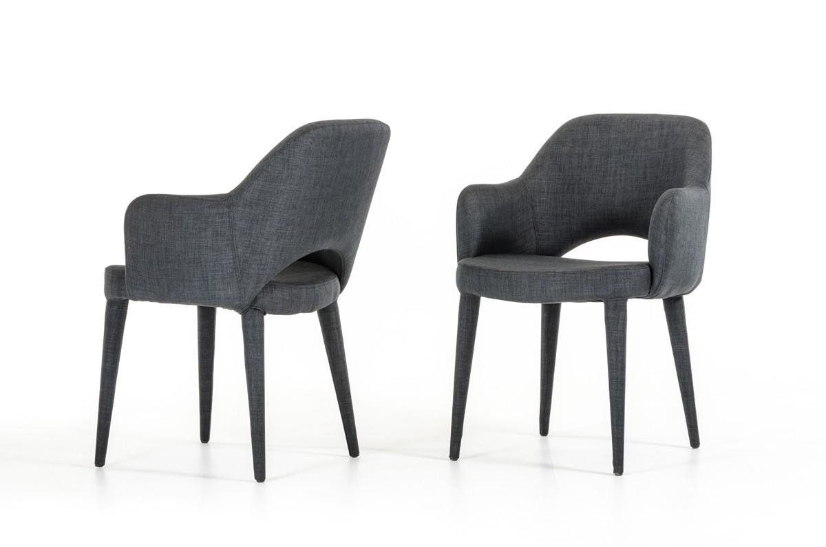 

    
Dark Grey Fabric Fully Covered Dining Chair Set 2 VIG Modrest Williamette Modern
