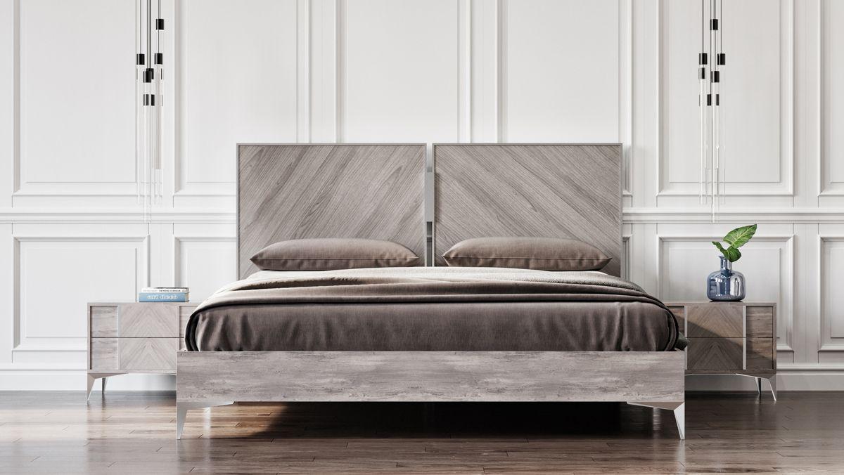 

    
VIG Furniture Alexa Panel Bed Gray VGACALEXA-BED-K
