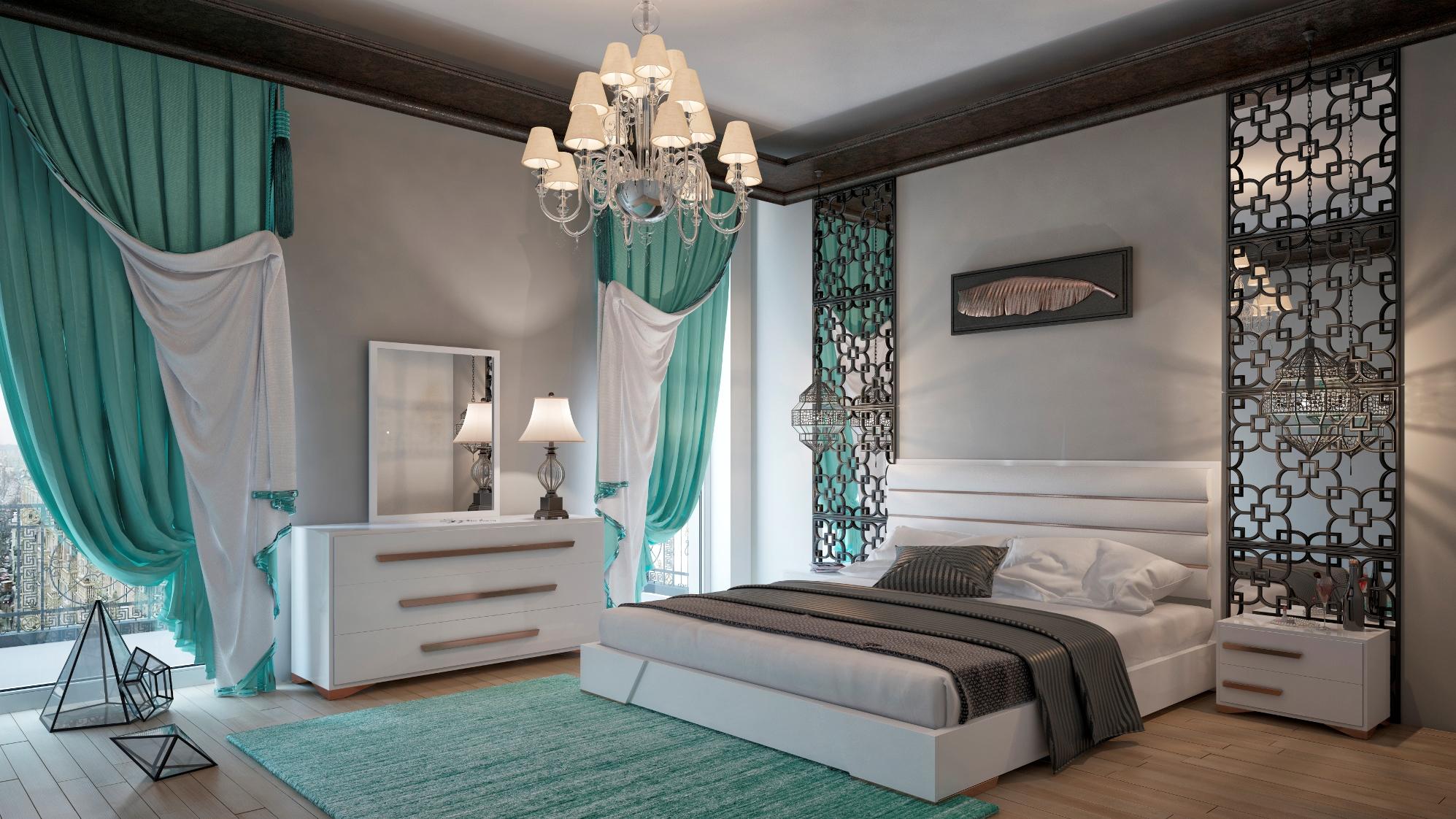 

    
VIG Nova Domus Juliet Modern White Rosegold Lacquer Finish King Platform Bed Made In Italy
