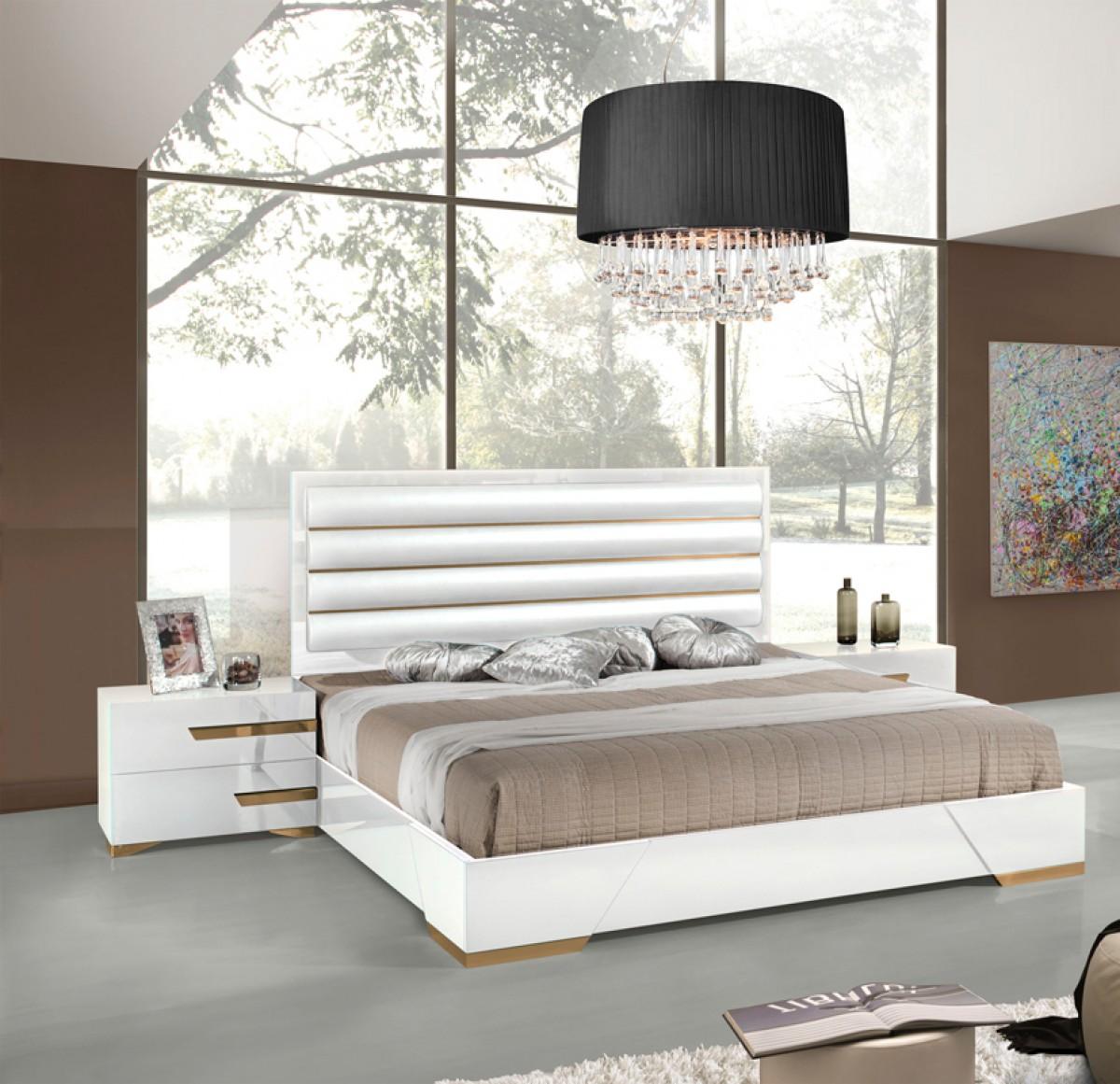 

    
VIG Nova Domus Juliet Modern White Rosegold Lacquer Finish King Platform Bedroom Set 3Pcs Made In Italy
