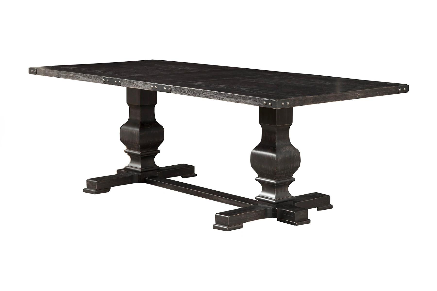 

    
Vintage Black Trestle Dining Table 3868-01 MANCHESTER ALPINE Traditional Classic
