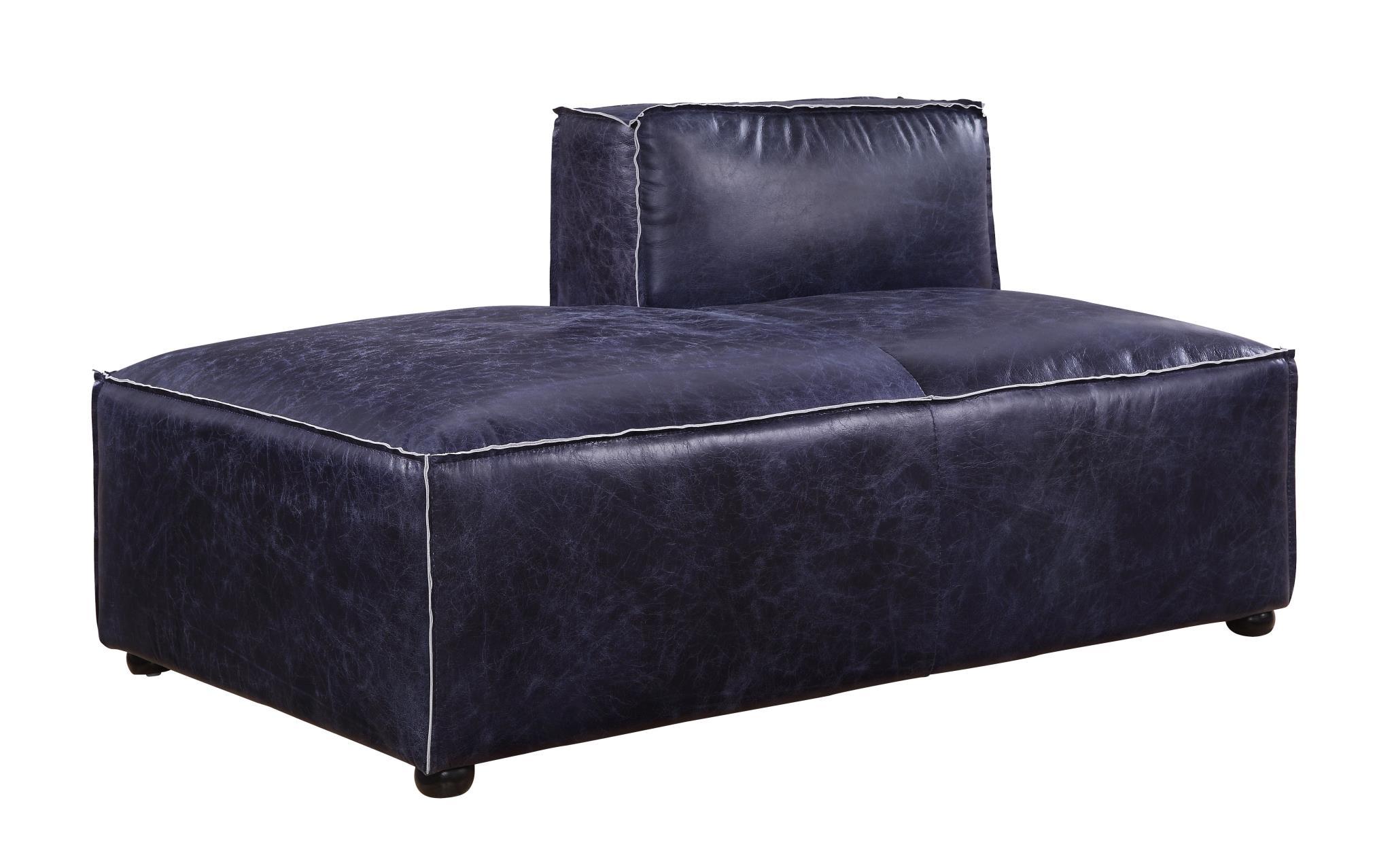

                    
Acme Furniture Birdie Modular Sectional Sofa Blue Top grain leather Purchase 
