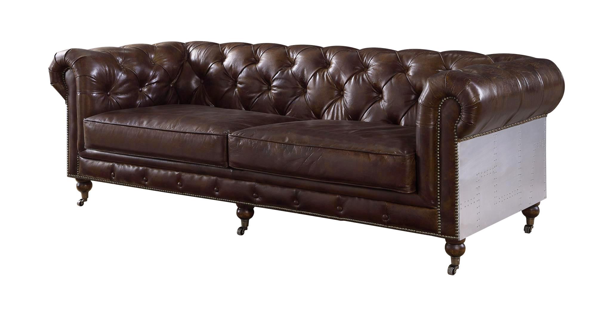 

    
56590-Set-3 Aberdeen Vintage Brown Top Grain Leather & Aluminum Sofa Set 3 Aberdeen 56590 ACME Urban
