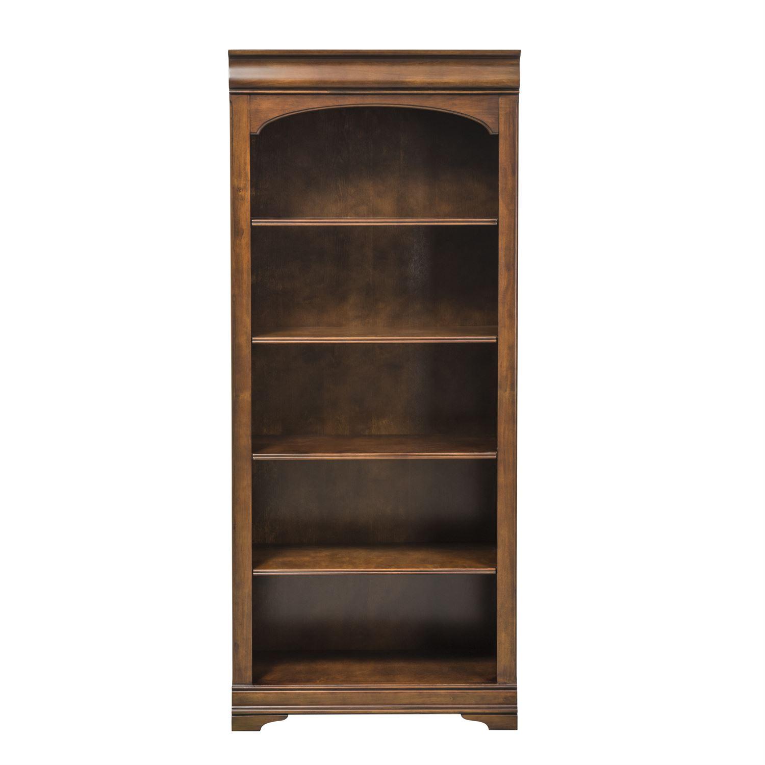 

    
Vintage Brown Wood Bookcase Chateau Valley (901-HOJ) Liberty Furniture
