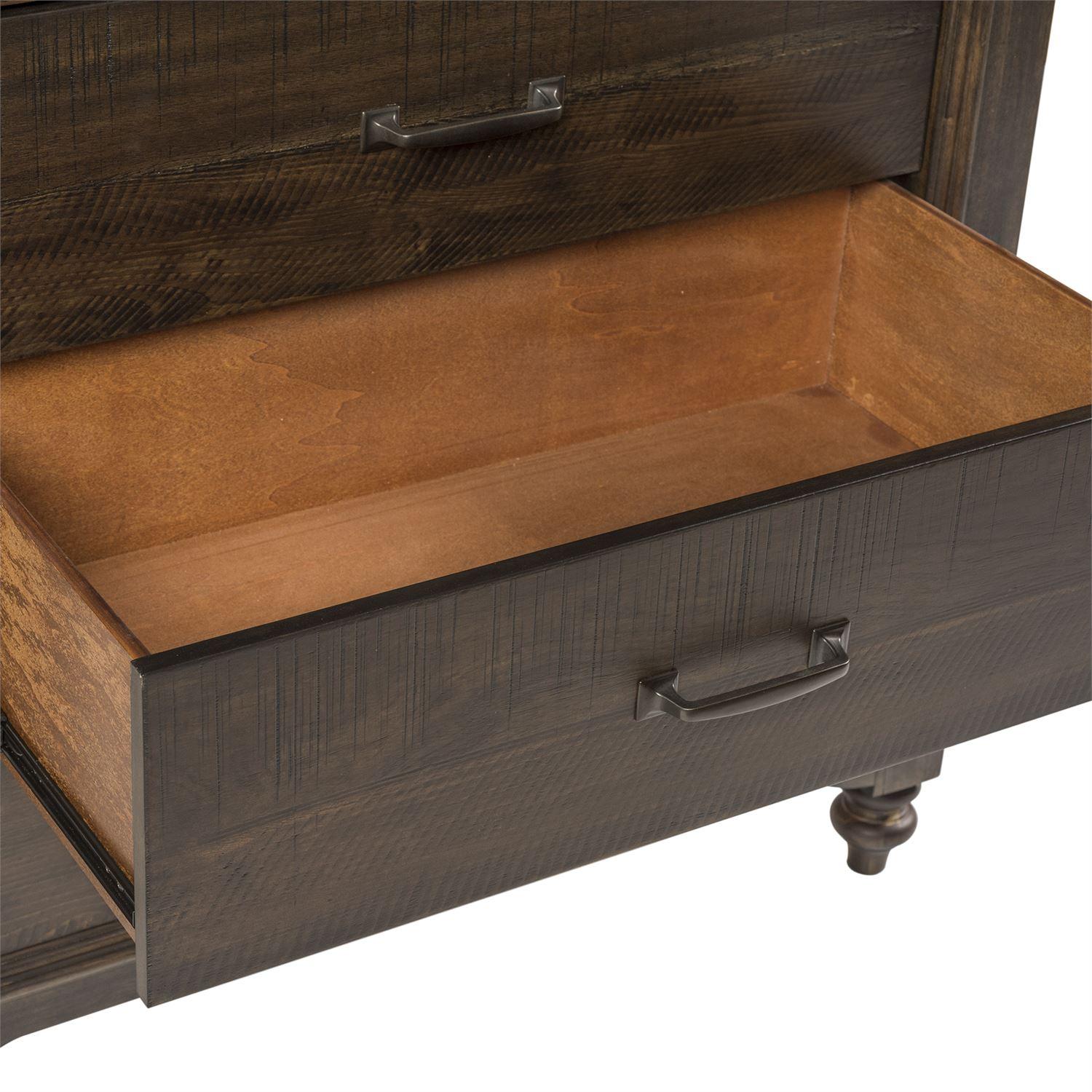 

    
816-BR31 Vintage Brown Wood 6 Drawer Dresser Catawba Hills (816-BR) Liberty Furniture
