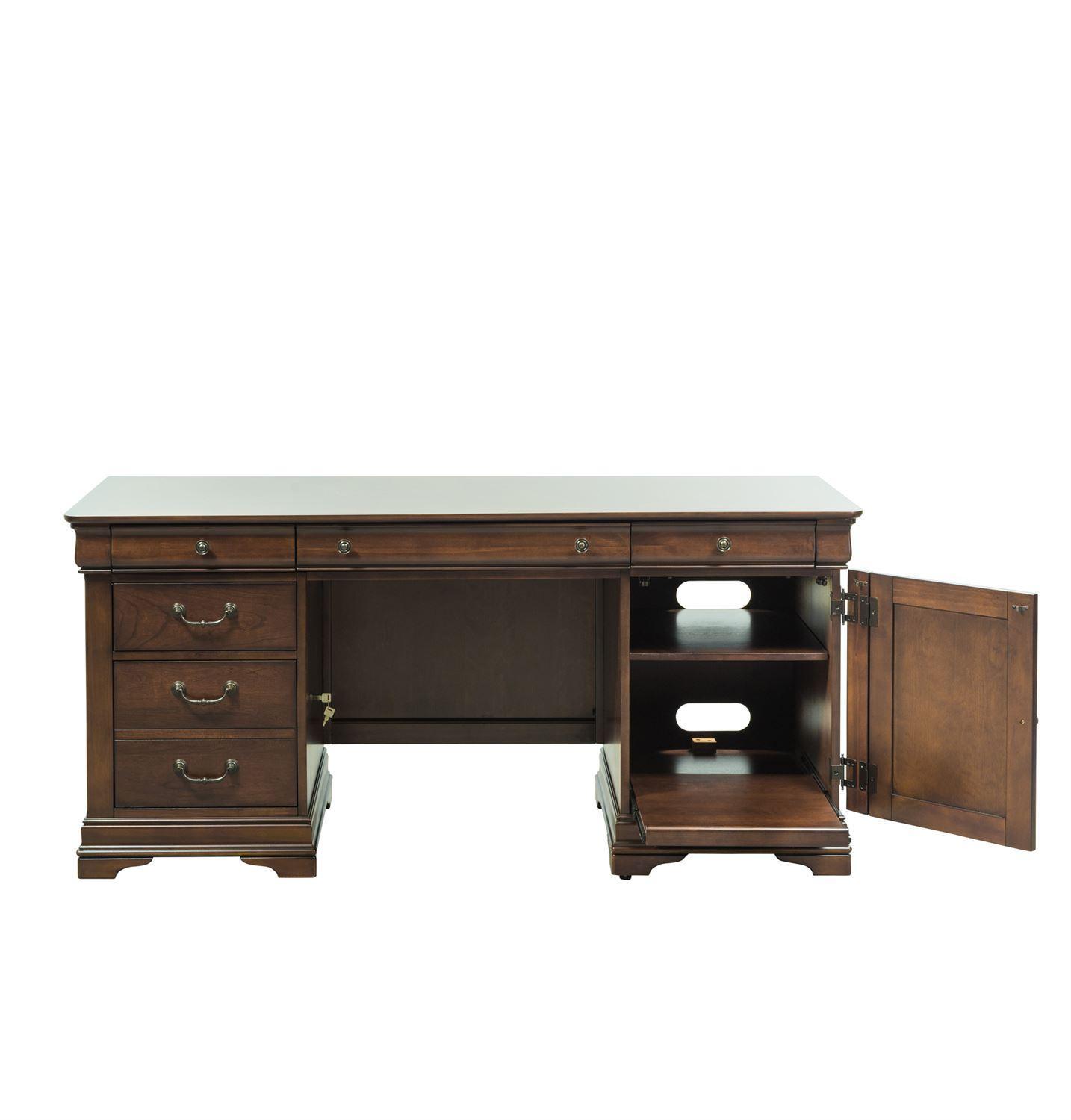 

    
901-HO120 Vintage Brown Wood Executive Desk Chateau Valley 901-HO120 Liberty Furniture

