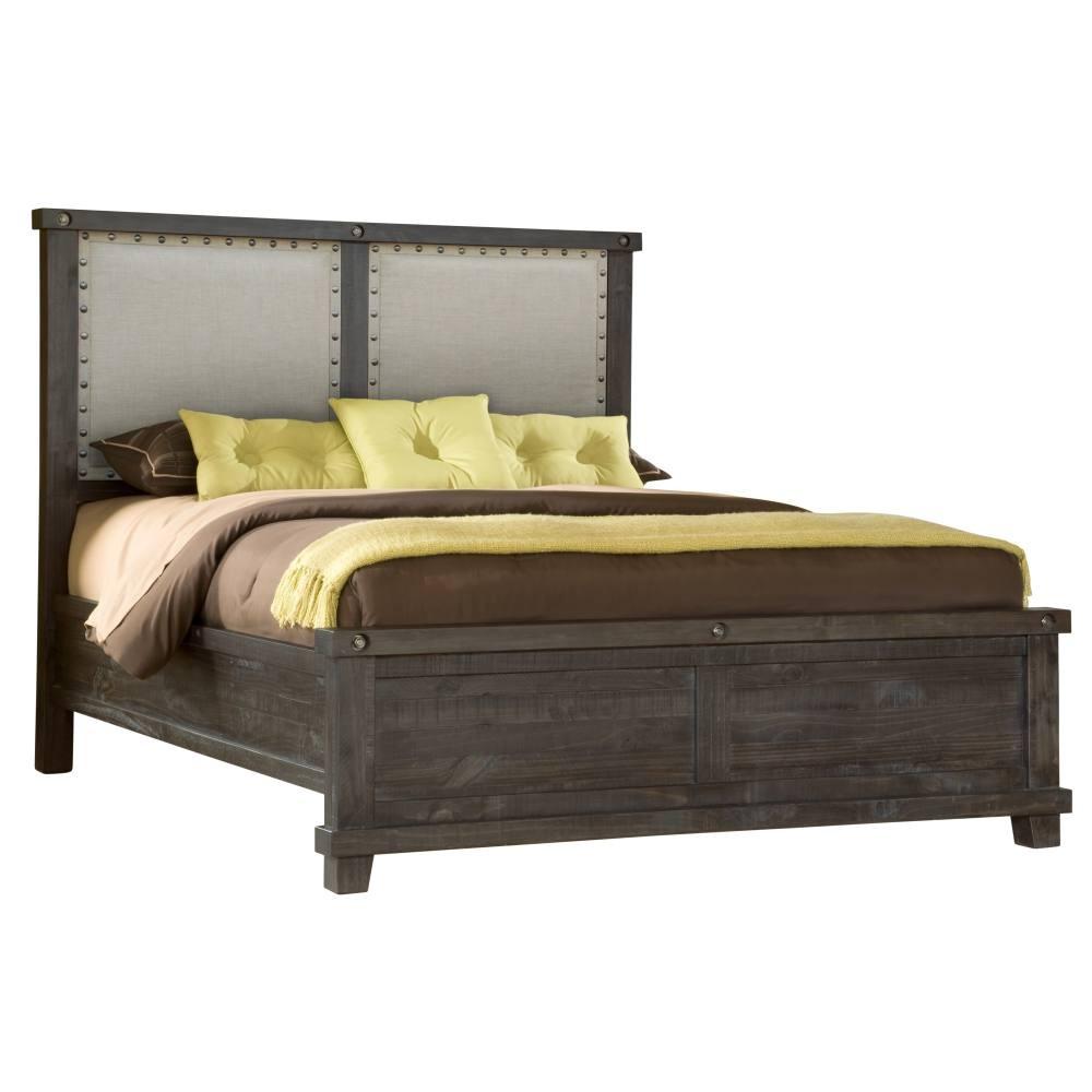 

    
Vintage Cafe Finish Solid Wood Fabric Queen Bed YOSEMITE by Modus Furniture
