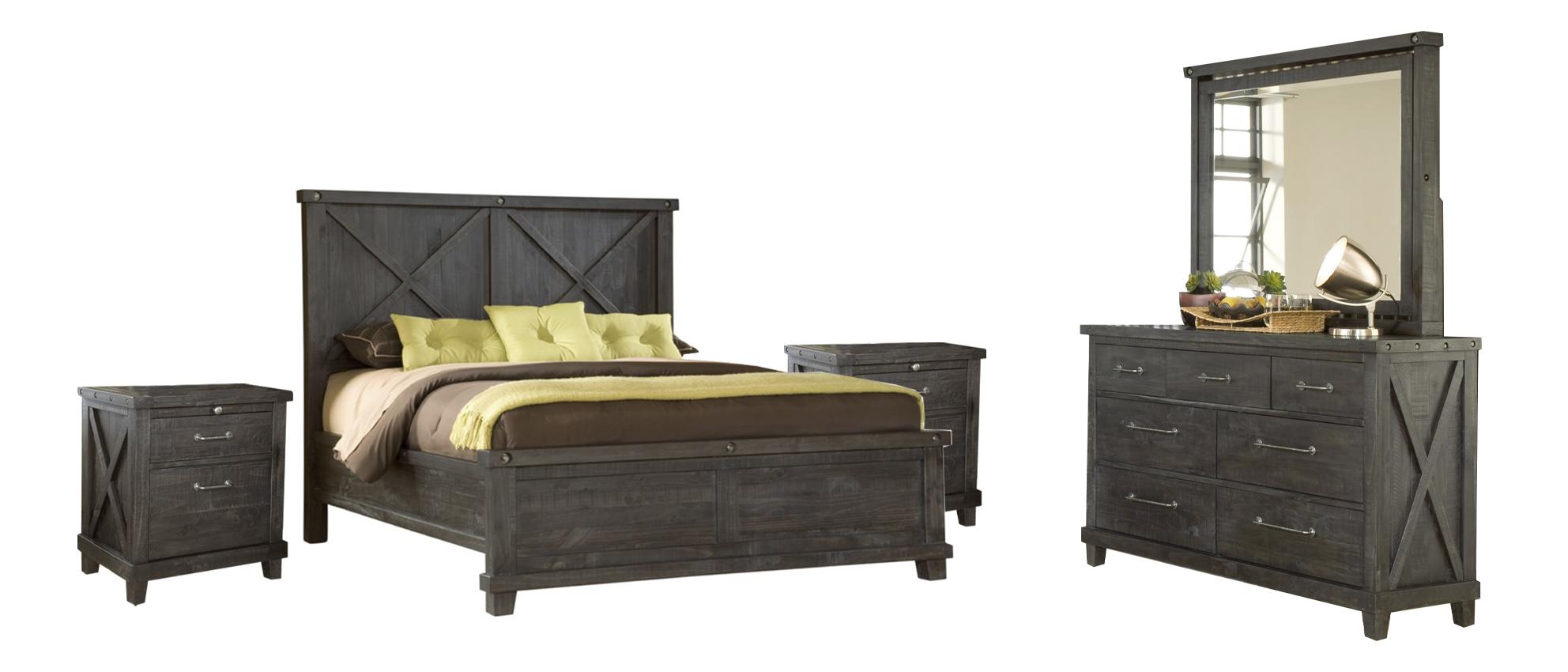 

    
Vintage Cafe Finish Solid Wood Platform King Bedroom Set 5Pcs YOSEMITE by Modus Furniture
