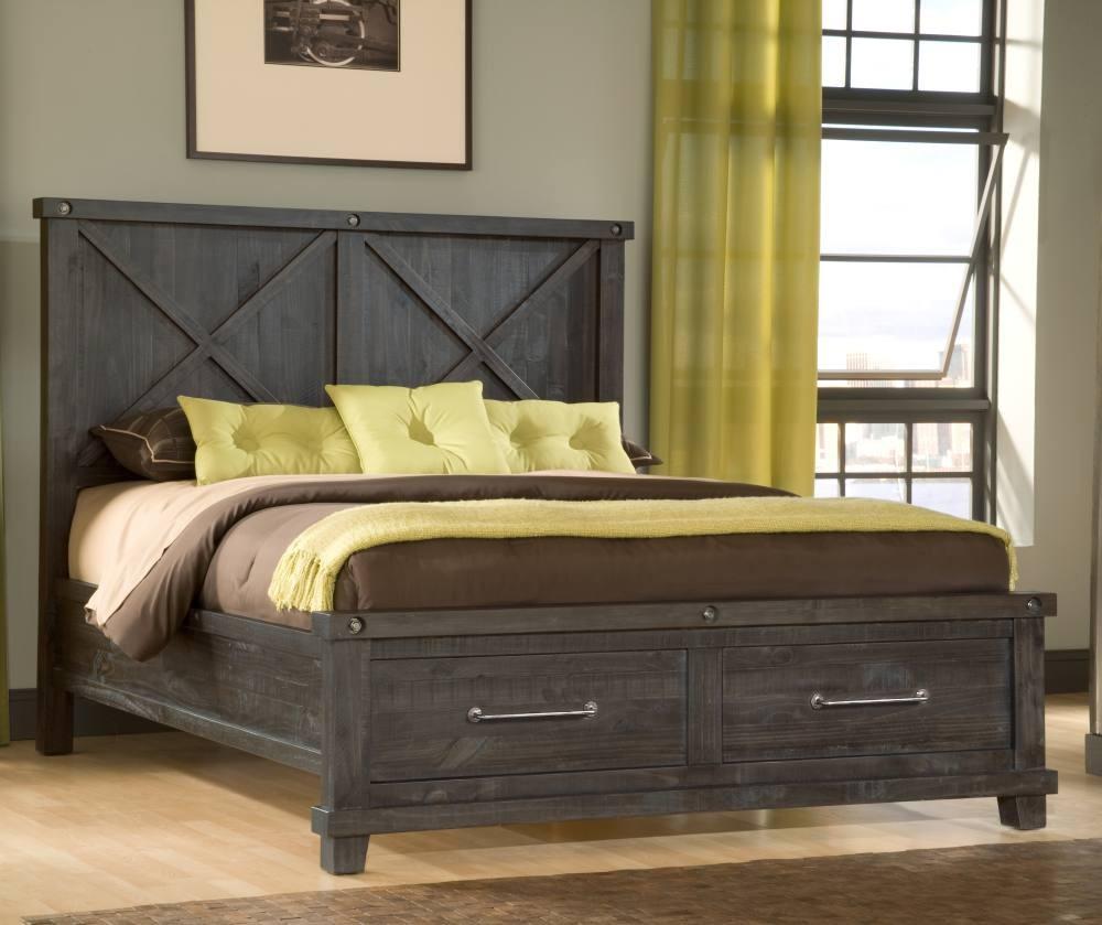 

    
Vintage Cafe Finish Solid Wood Storage Full Bed YOSEMITE by Modus Furniture

