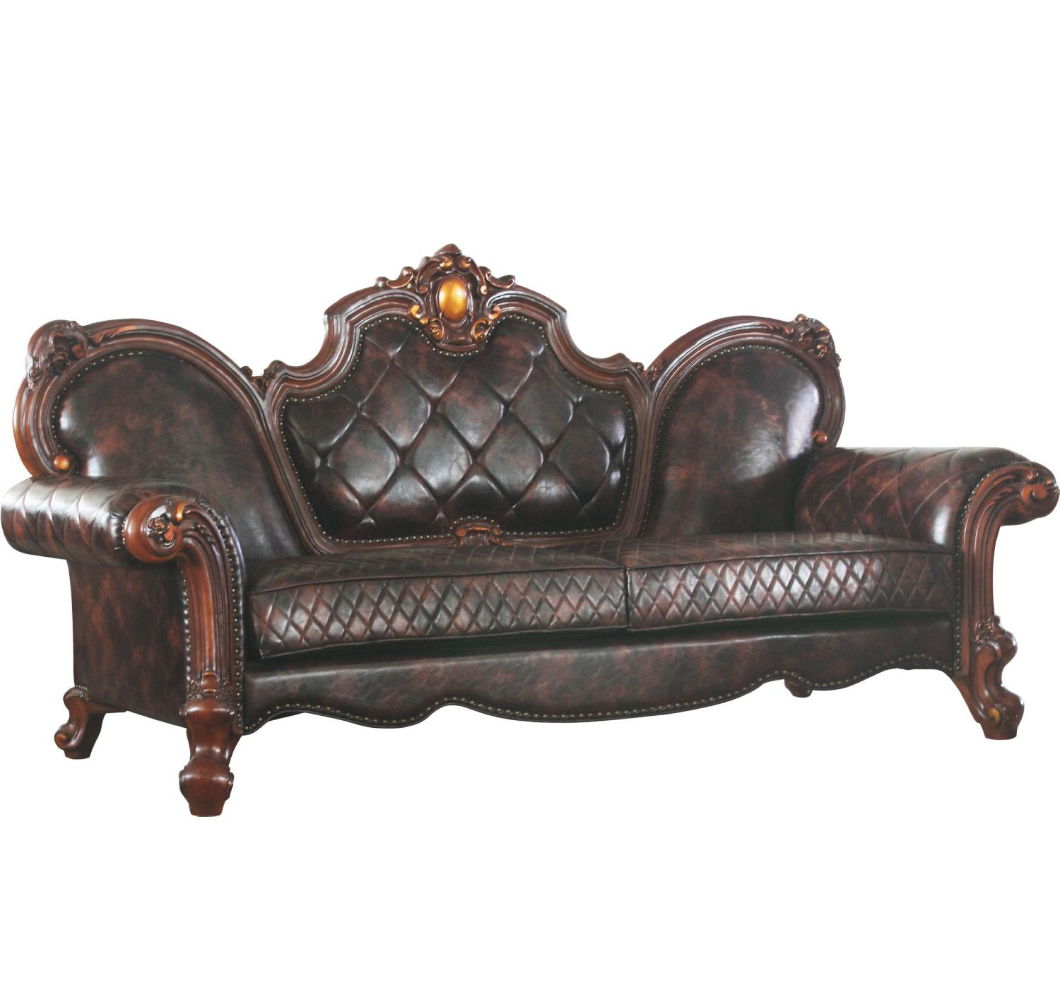 Classic, Traditional Sofa Picardy 58221 58221-Picardy in Oak, Cherry PU