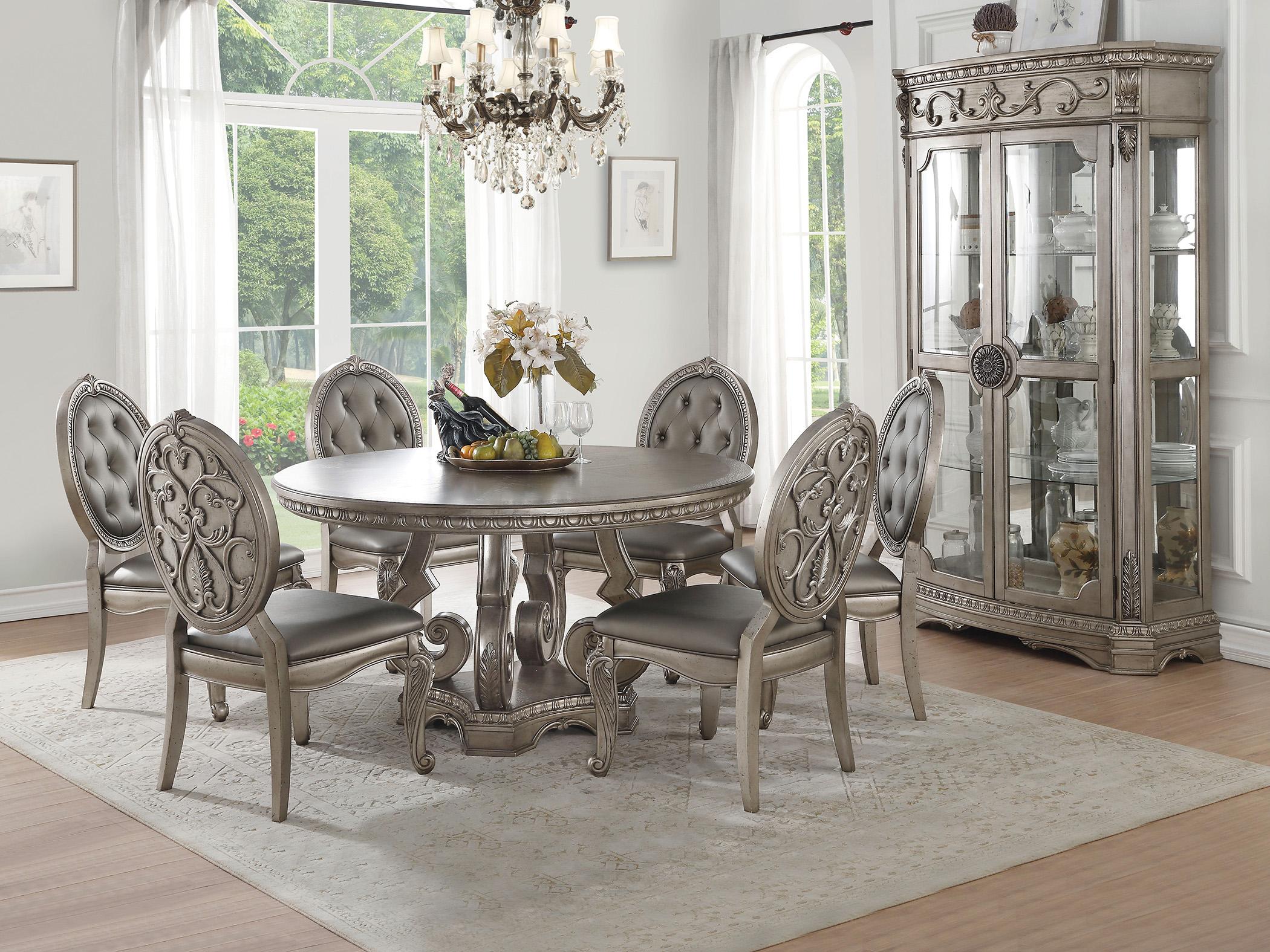 

    
Champagne Vintage Dining Table Set 8Pcs Traditional Acme Northville-66915
