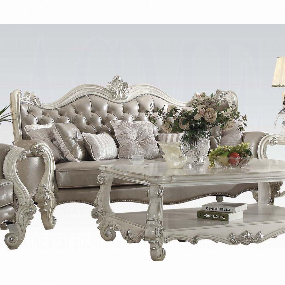 Classic, Traditional Sofa 52125 Versailles 52125 Versailles in Gray Polyurethane