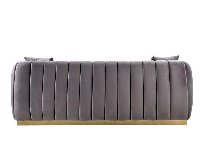 

                    
Acme Furniture Elchanon Sofa and Loveseat Set Gray Velvet Purchase 
