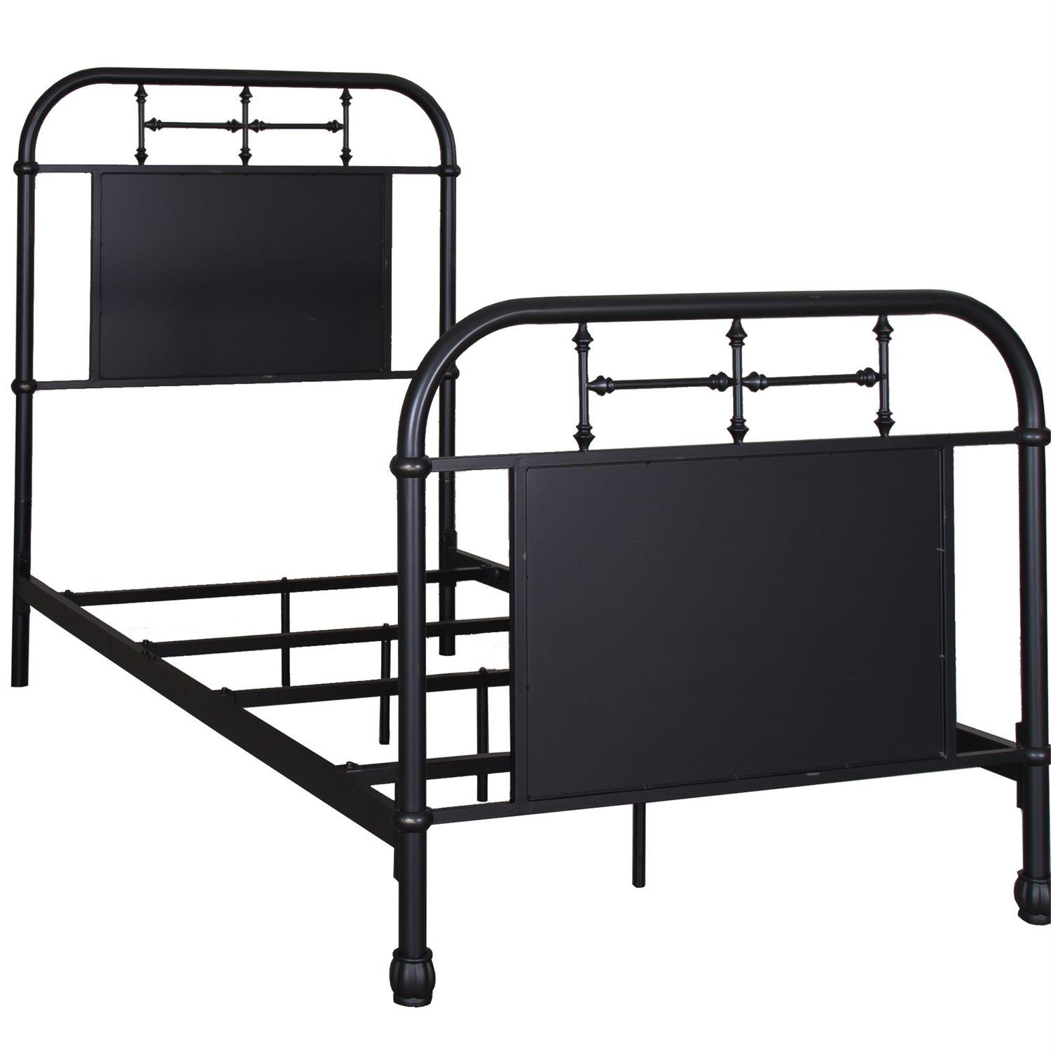 

    
Liberty Furniture Vintage Series  (179-YBR) Metal Bed Panel Bed Black 179-BR11HFR-B
