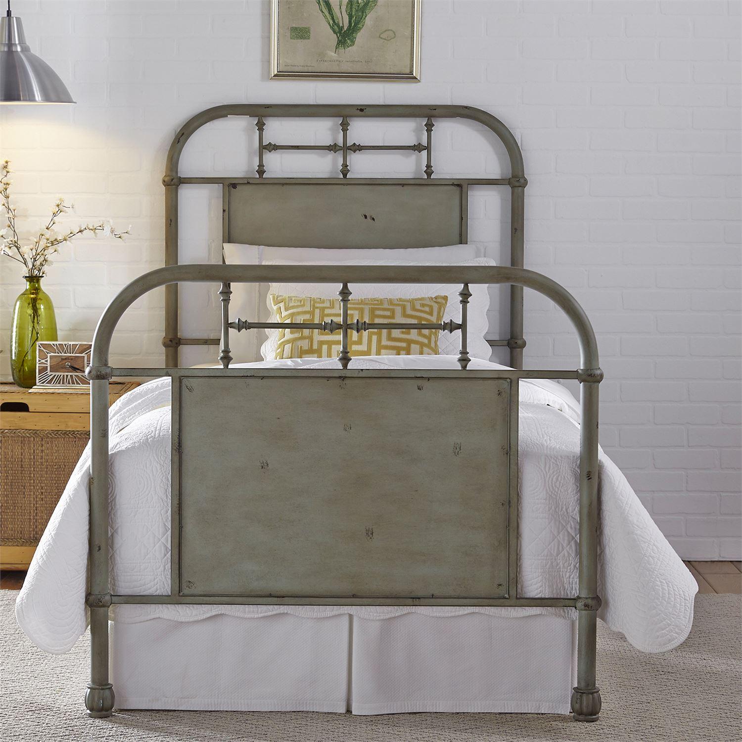 

    
Distressed Metal Finish Green Twin Bed 179-BR11HFR-G Liberty Furniture

