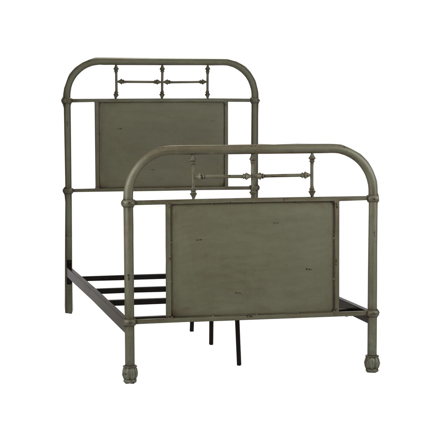 

    
Liberty Furniture Vintage Series  (179-YBR) Metal Bed Panel Bed Green 179-BR11HFR-G
