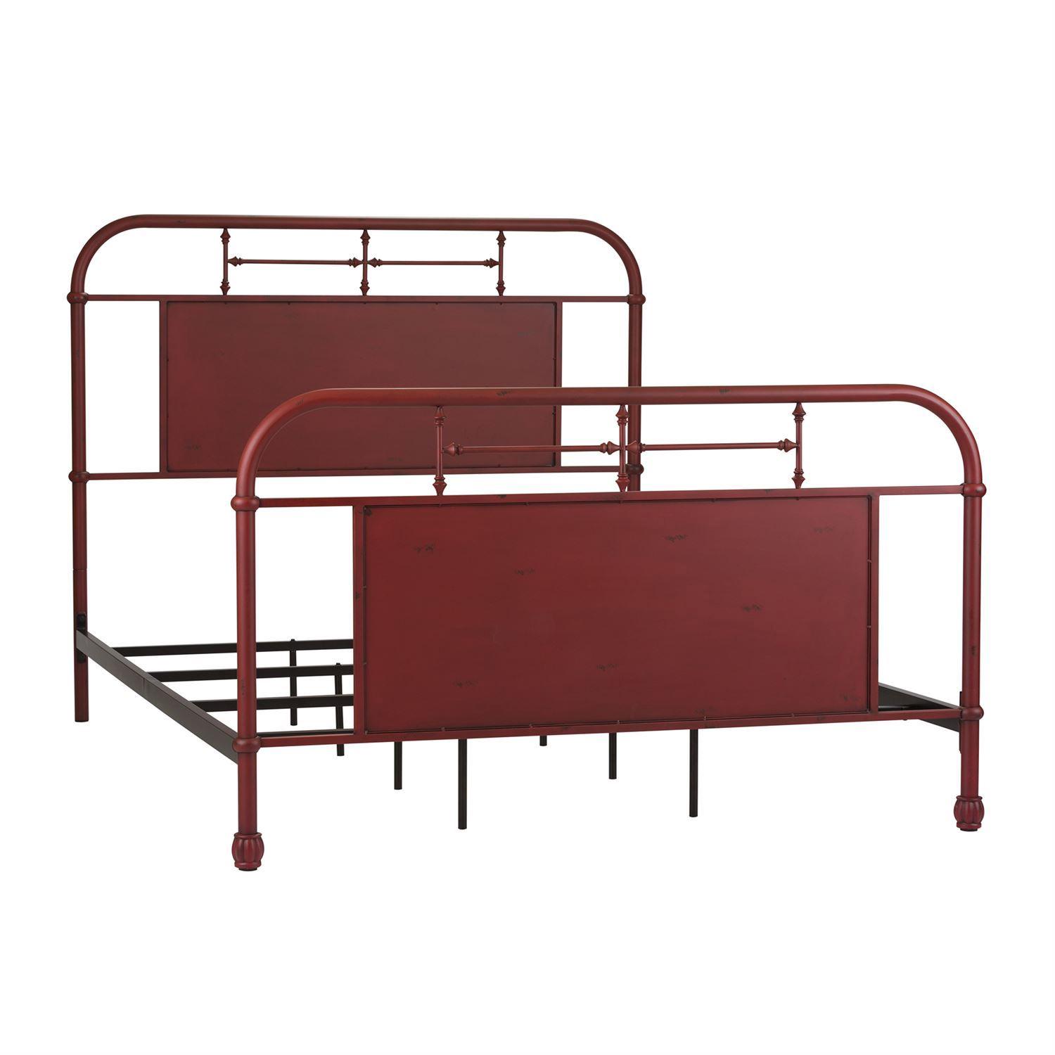 

    
Distressed Metal Finish Red Twin Bed 179-BR11HFR-R Liberty Furniture
