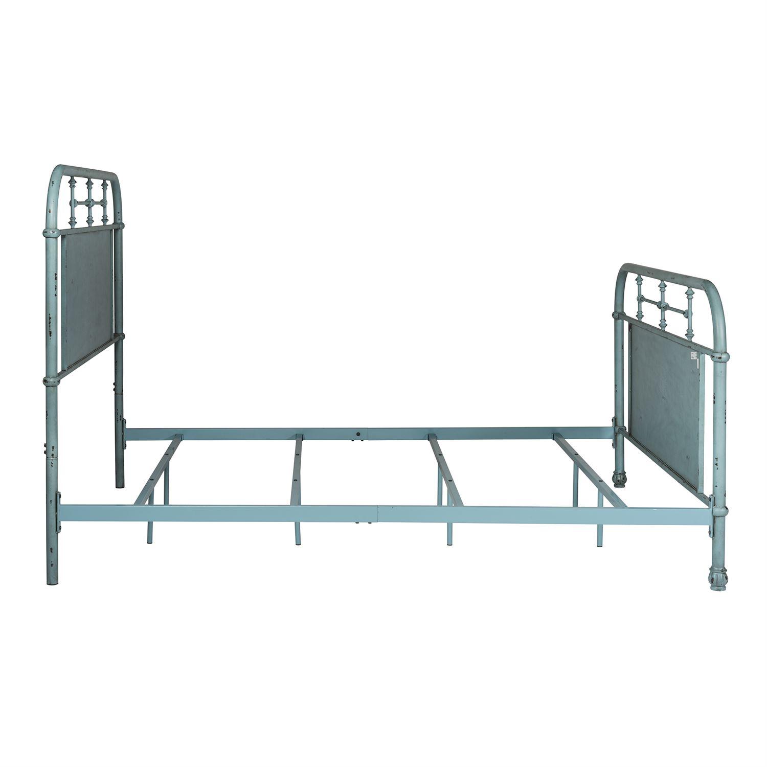 

    
Liberty Furniture Vintage Series  (179-YBR) Metal Bed Panel Bed Blue 179-BR17HFR-BL
