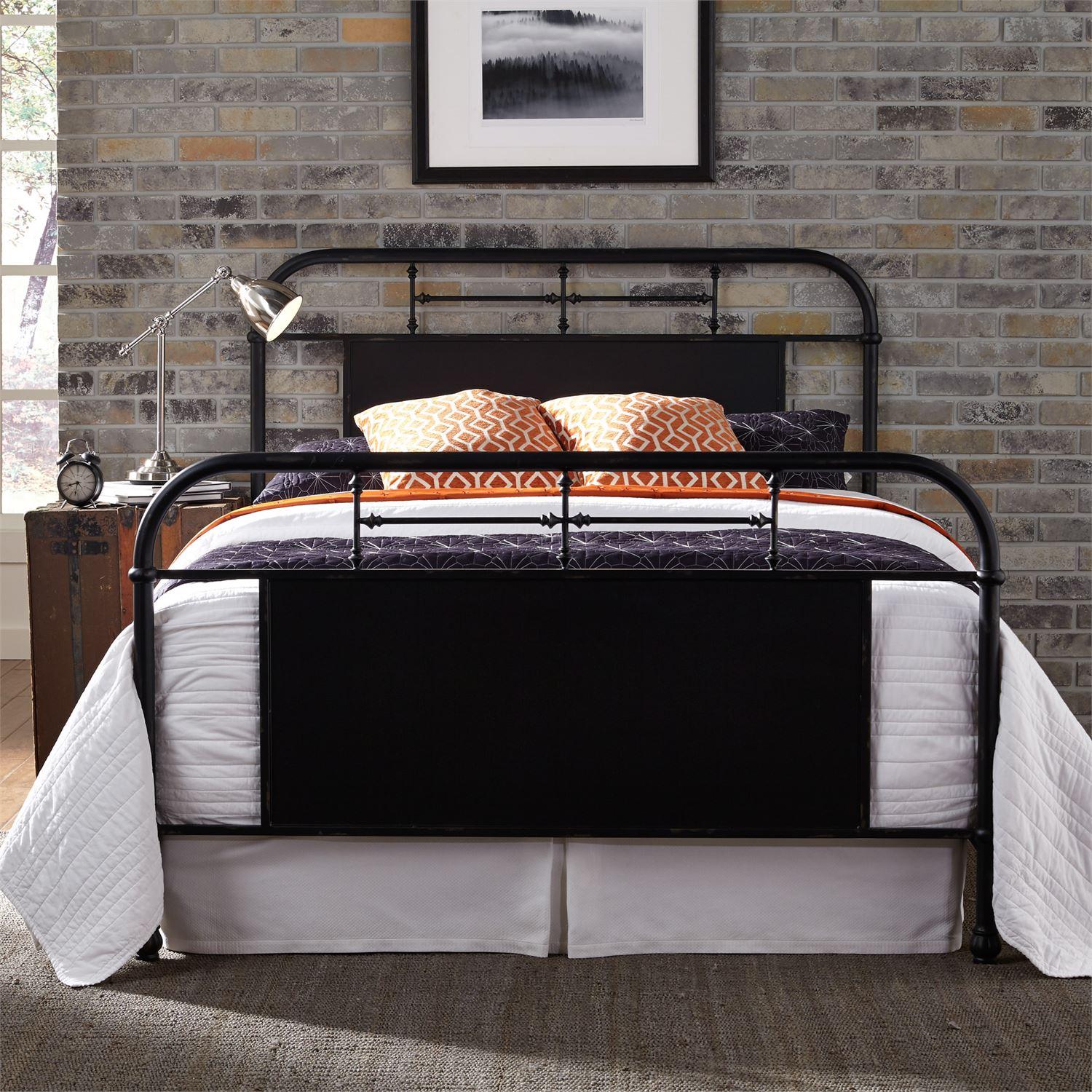 

    
Distressed Metal Finish Black Queen Metal Bed 179-BR13HFR-B Liberty Furniture

