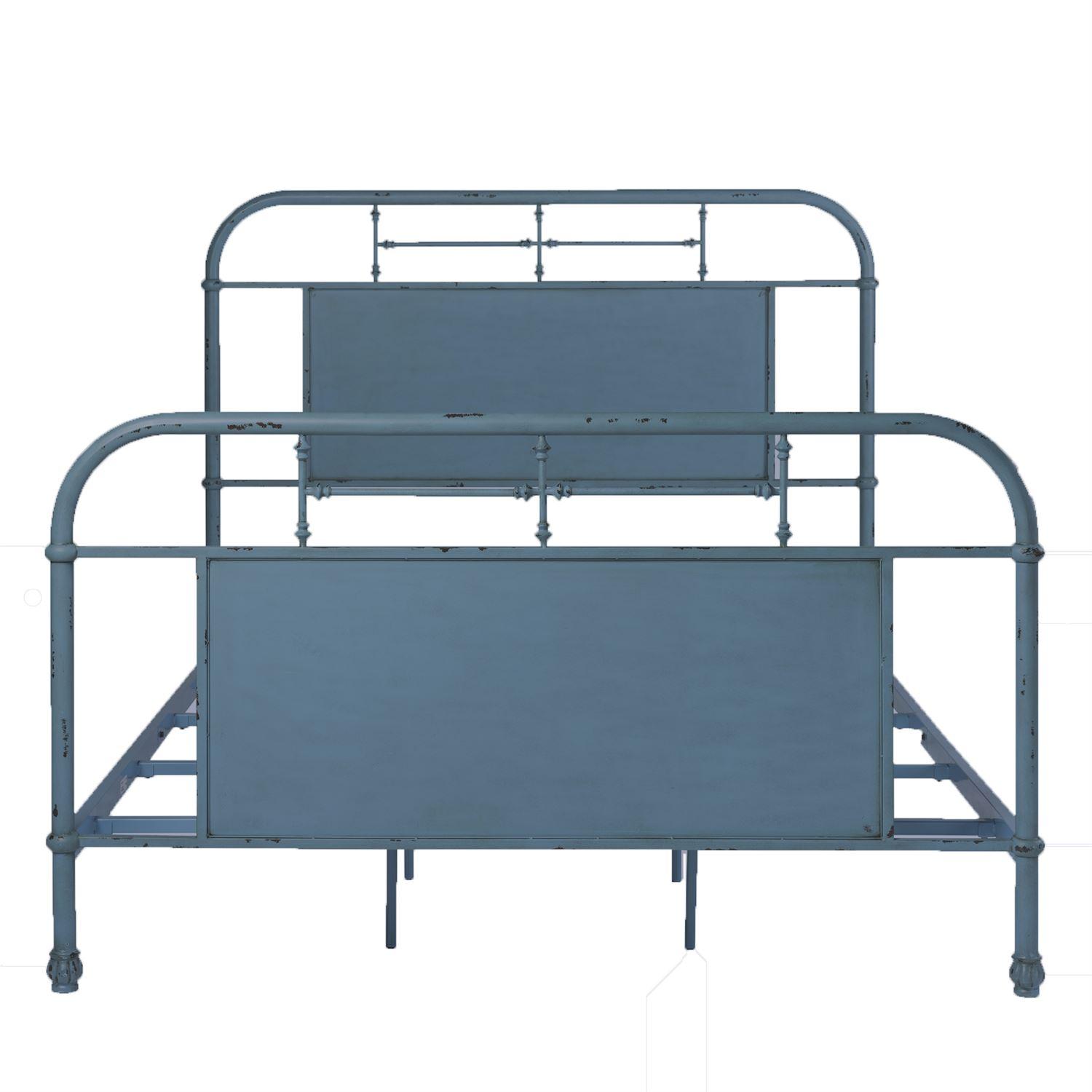 

    
Distressed Metal Finish Blue Queen Metal Bed 179-BR13HFR-BL Liberty Furniture
