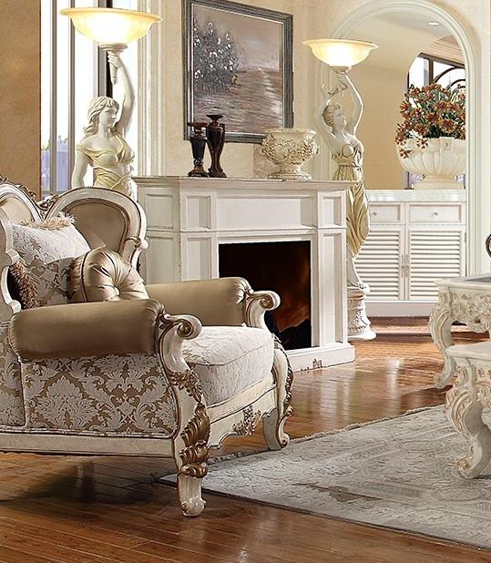 

    
Homey Design Furniture HD-2652 Arm Chairs Vintage White/White HD-C2652
