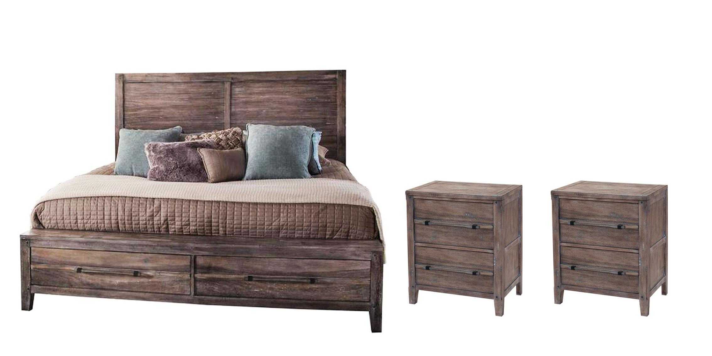 

        
American Woodcrafters AURORA 2800-66PNST Panel Bed Driftwood/Gray  811422039048
