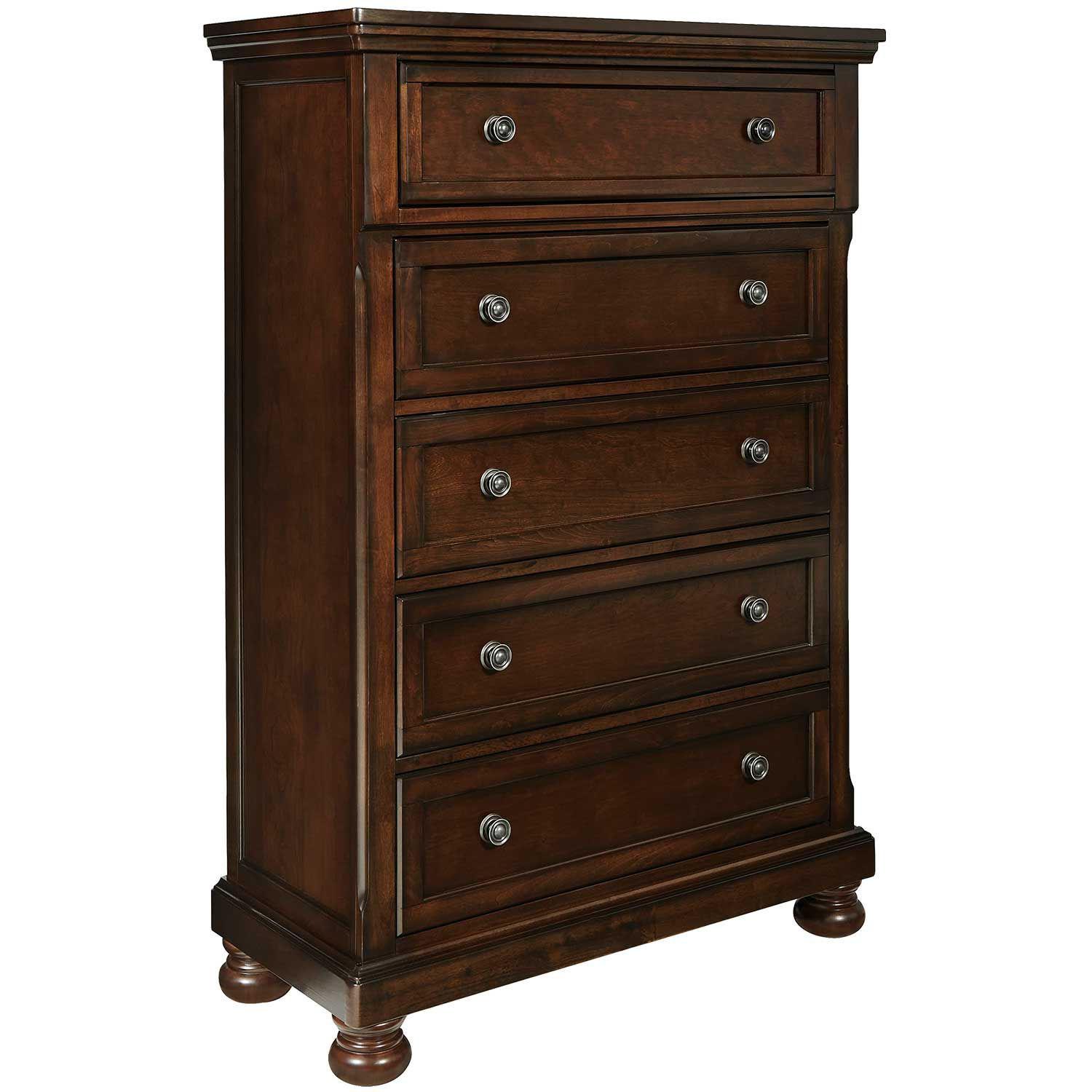 

    
Walnut 5 Drawers Chest BALTIMORE Galaxy Home Traditional Classic

