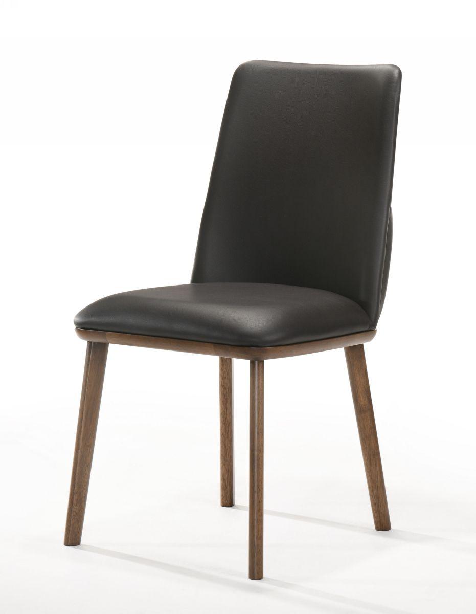 Contemporary, Modern Dining Chair Set Utah VGMAMI-973-2pcs in Black Eco-Leather