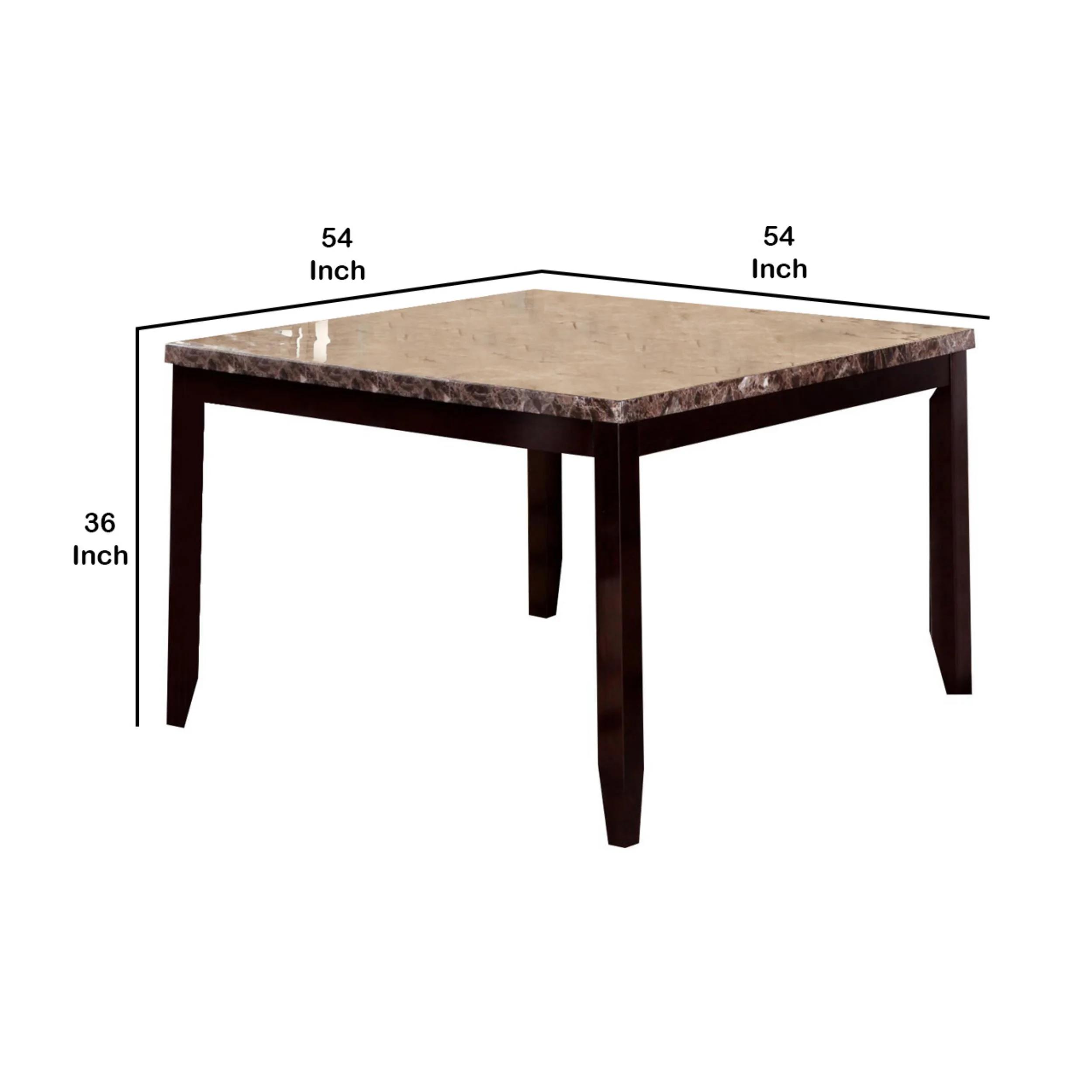 

    
Walnut Faux Marble Counter Height Table by Crown Mark Ferrara 2721T-5454
